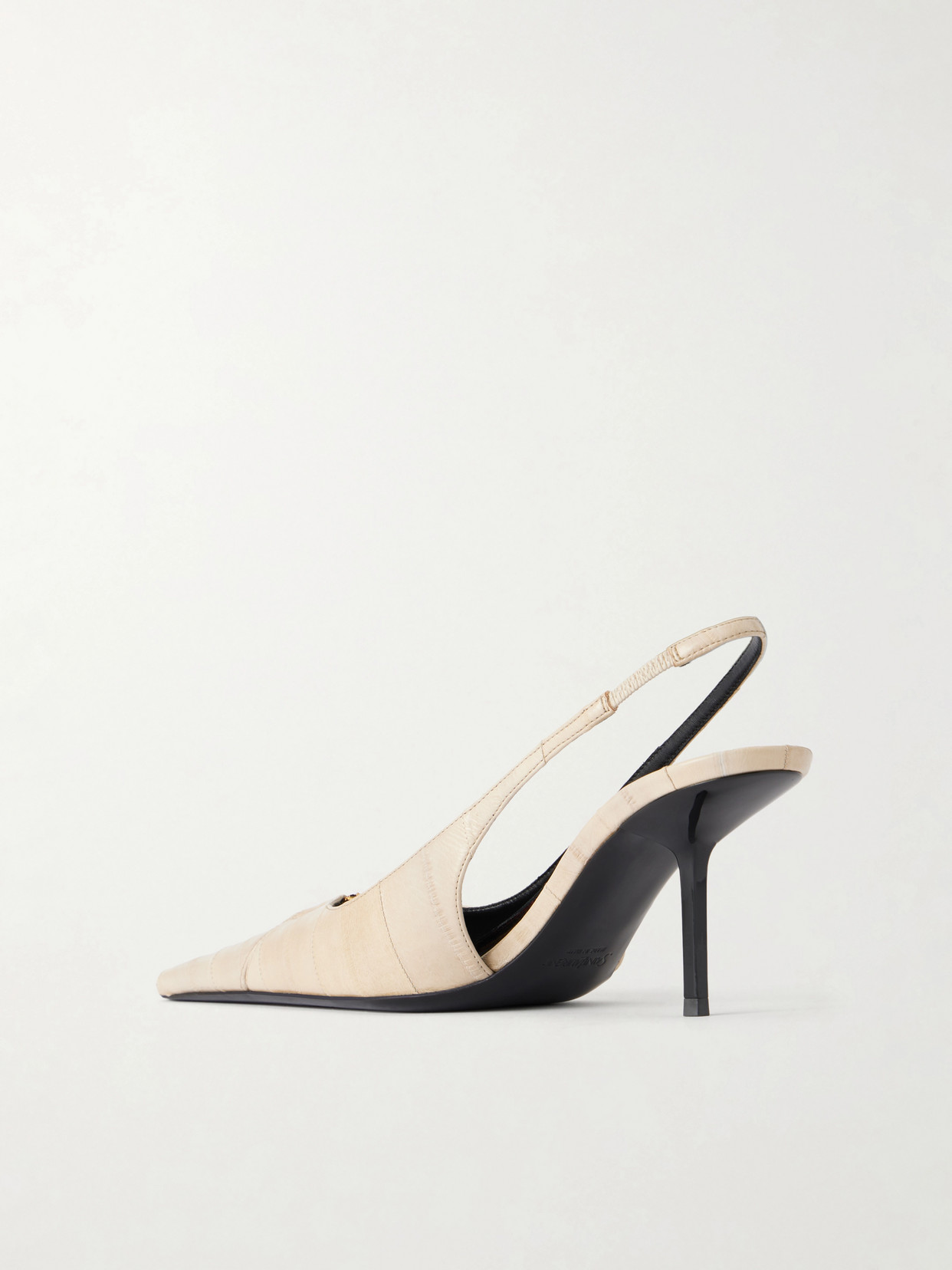 Babylone 75 Logo-Embellished Eel Slingback