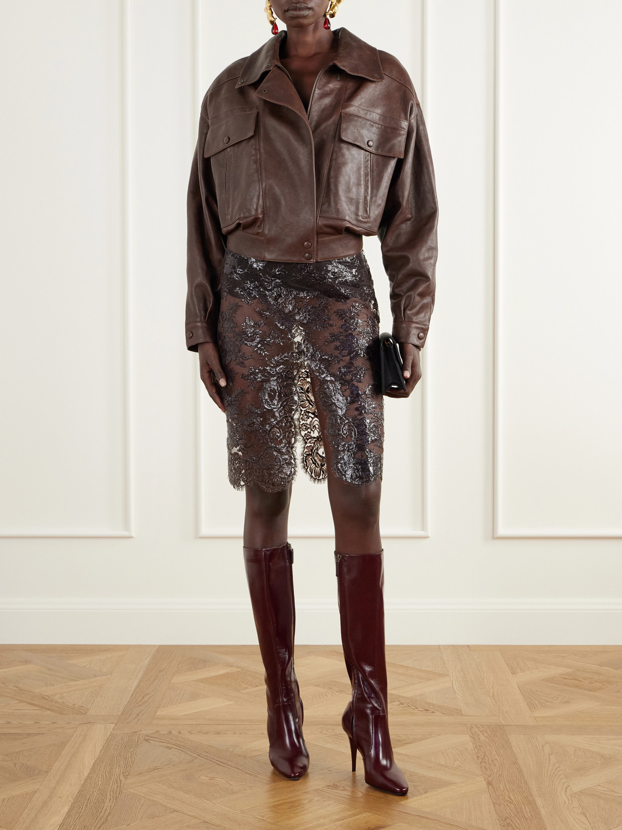 Capucine 95 Leather Knee Boots