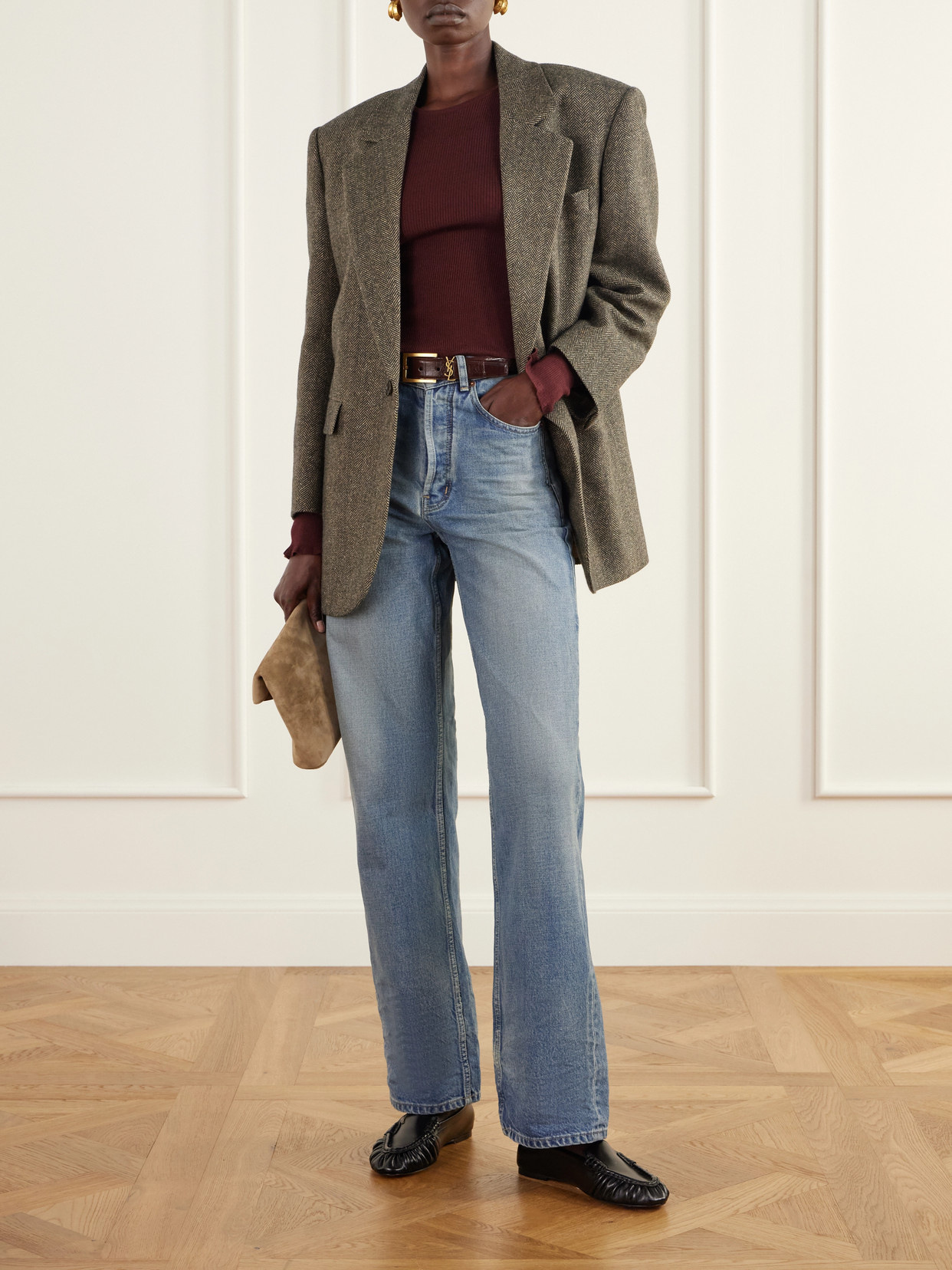 Loaferino Gathered Ballet Flats