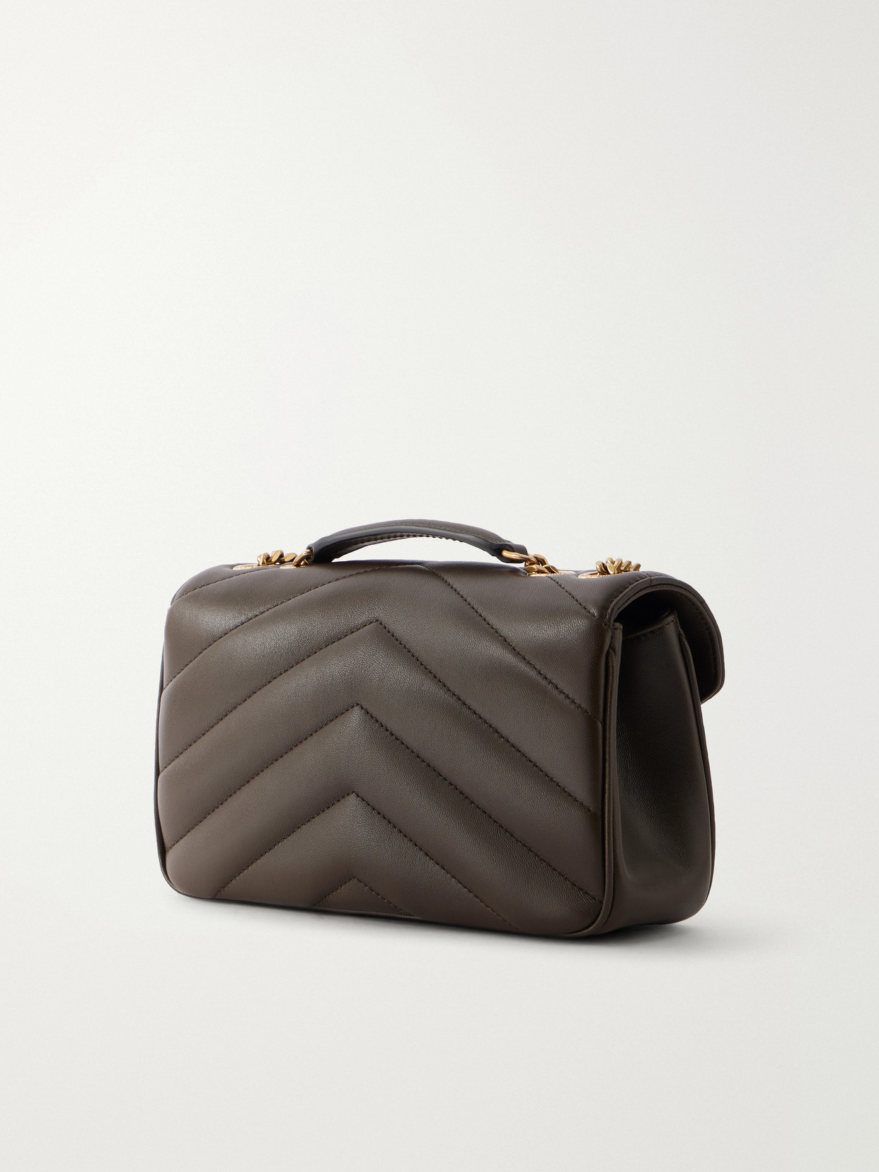 Loulou Small Cassandre-Embellished Matelassé Shoulder Bag
