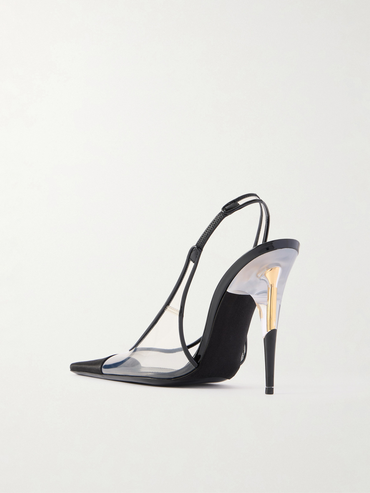 Romy 110 Crepe-Satin Trimmed Tpu Slingback