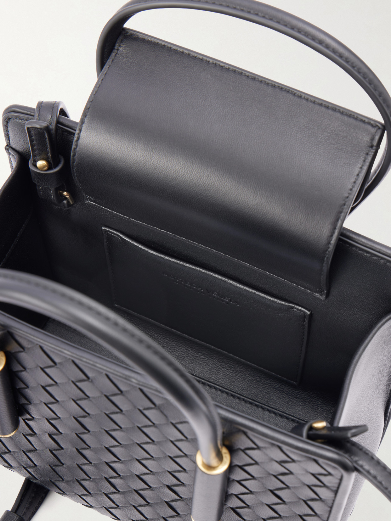 Barbara Mini Intrecciato Leather Tote