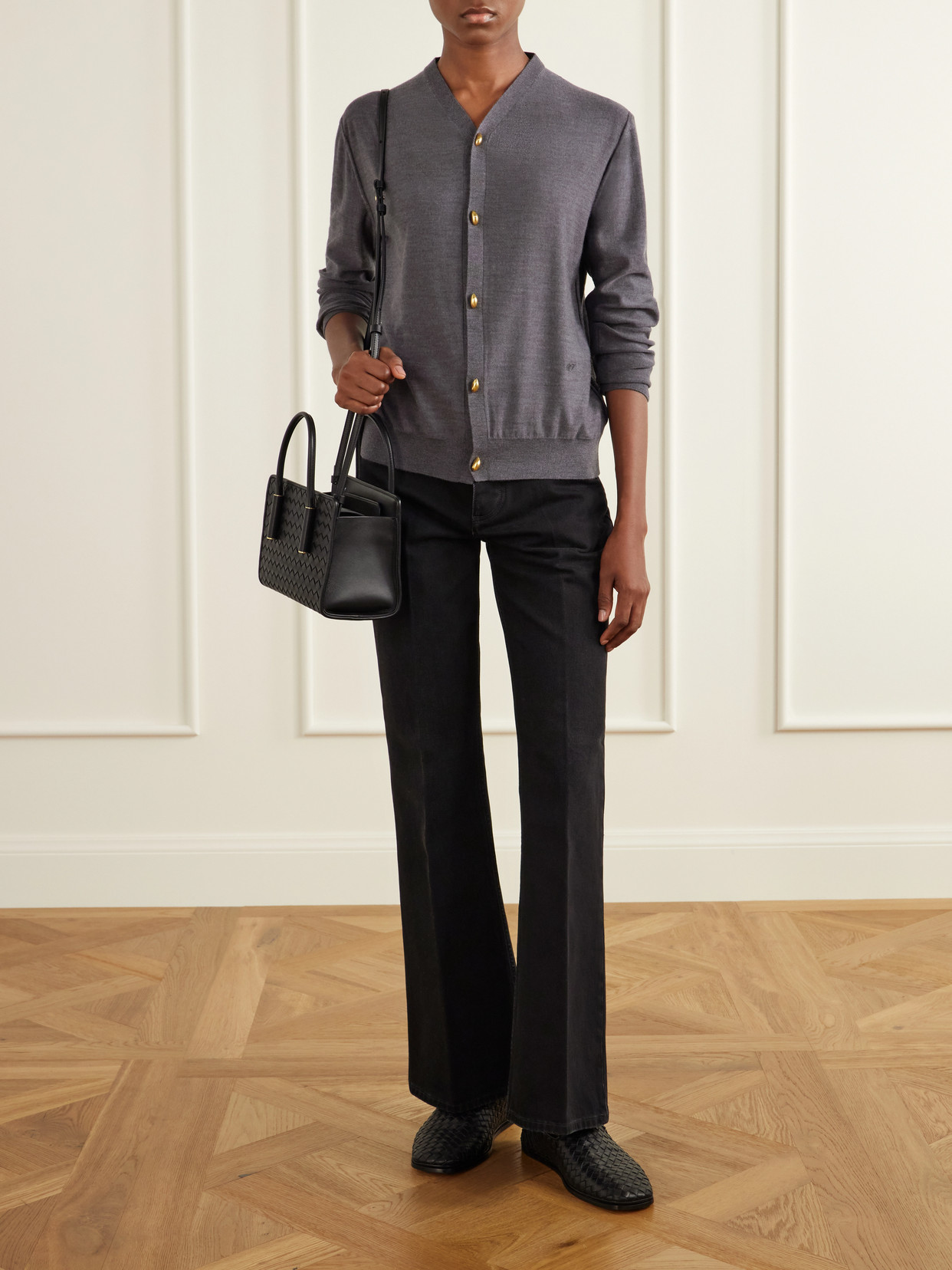 Barbara Mini Intrecciato Leather Tote