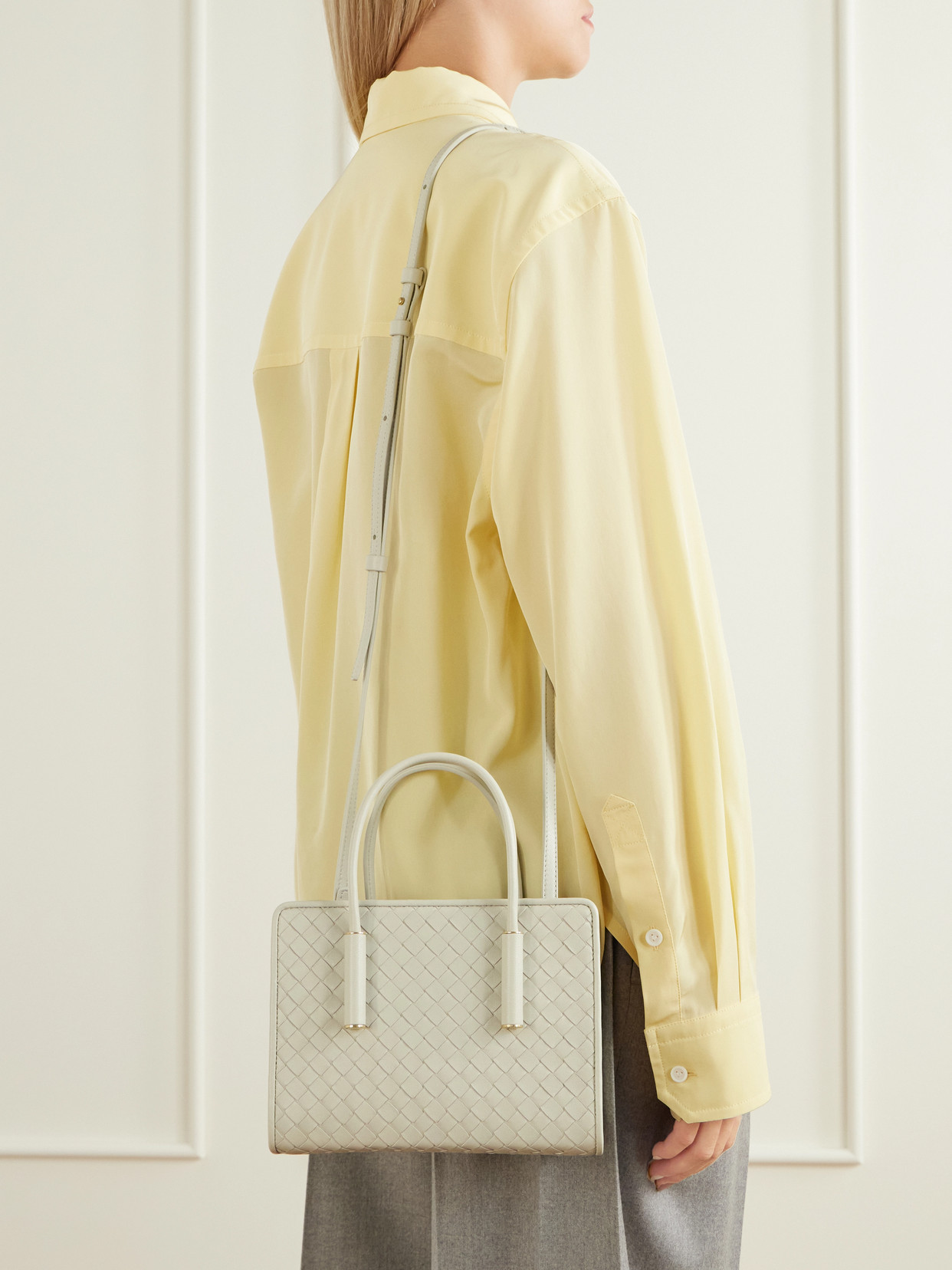 Barbara Mini Intrecciato Leather Tote
