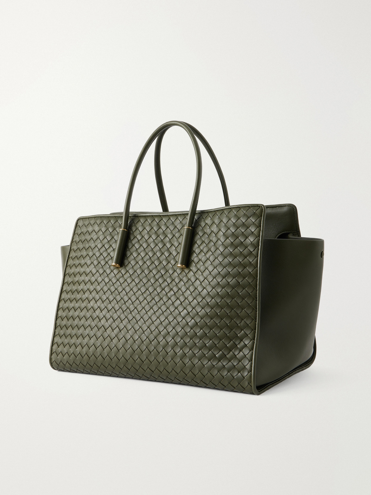 Barbara Intrecciato Leather Tote