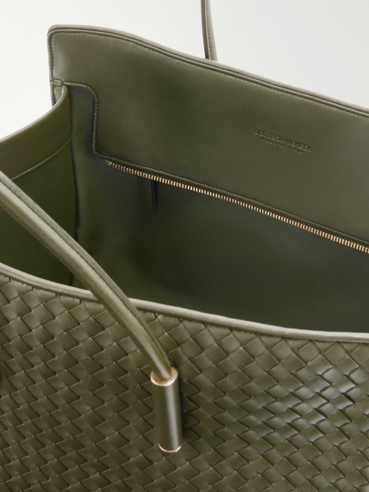 Barbara Intrecciato Leather Tote