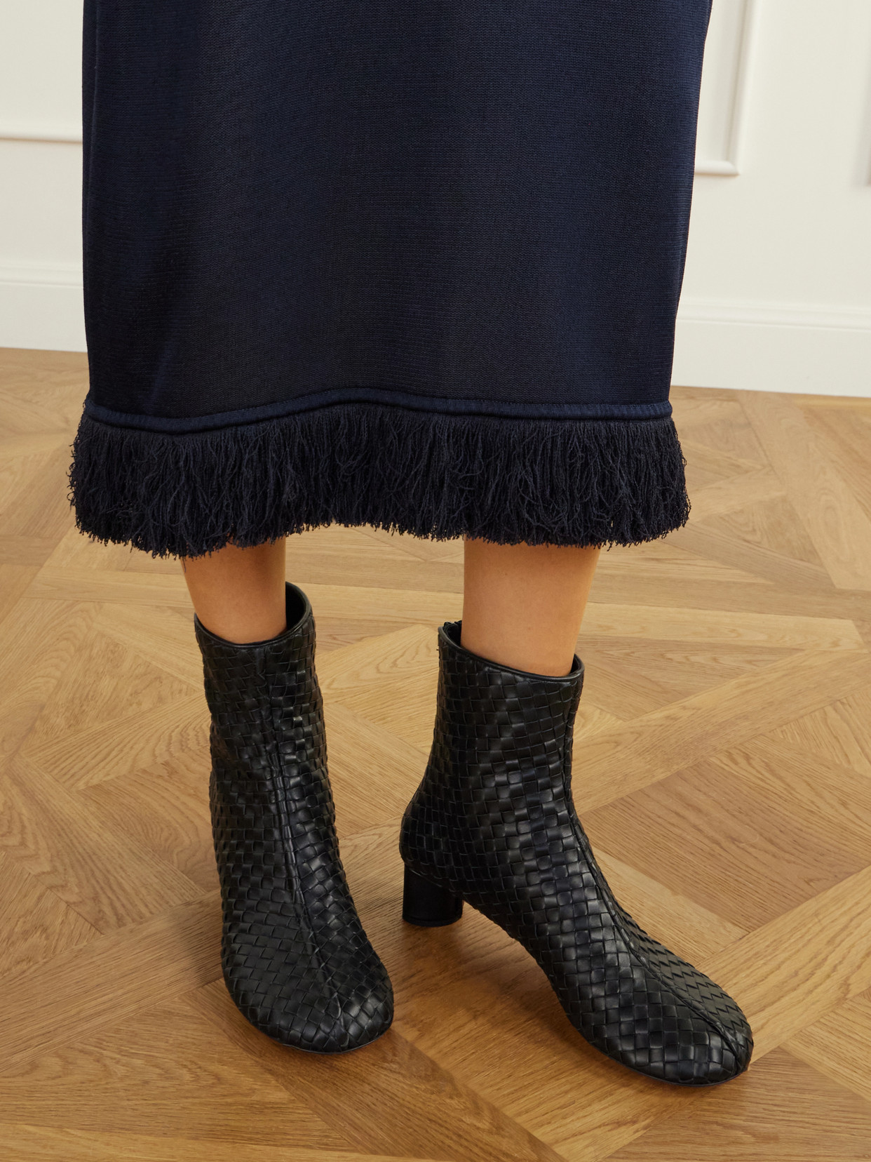 Cherry 45 Intrecciato Ankle Boots