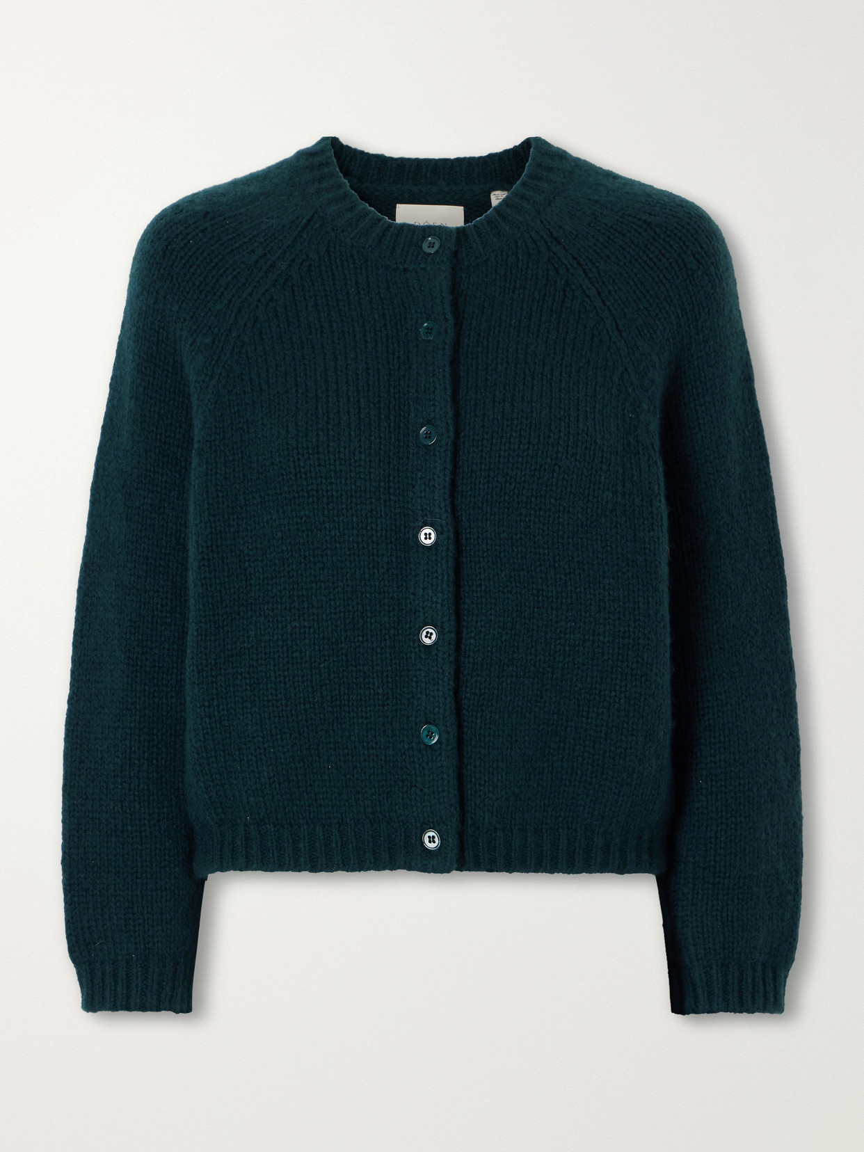Doen Darcy Wool And Cashmere-blend Cardigan In Green