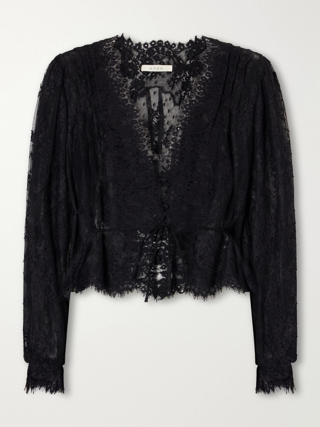 Doen Amaline Lace Blouse In Black
