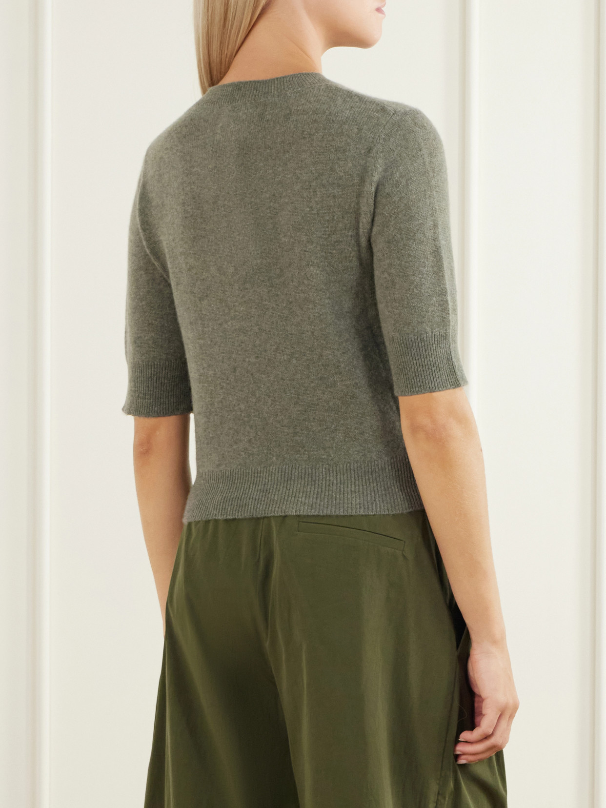 Chypre Cropped Organic Cashmere Sweater