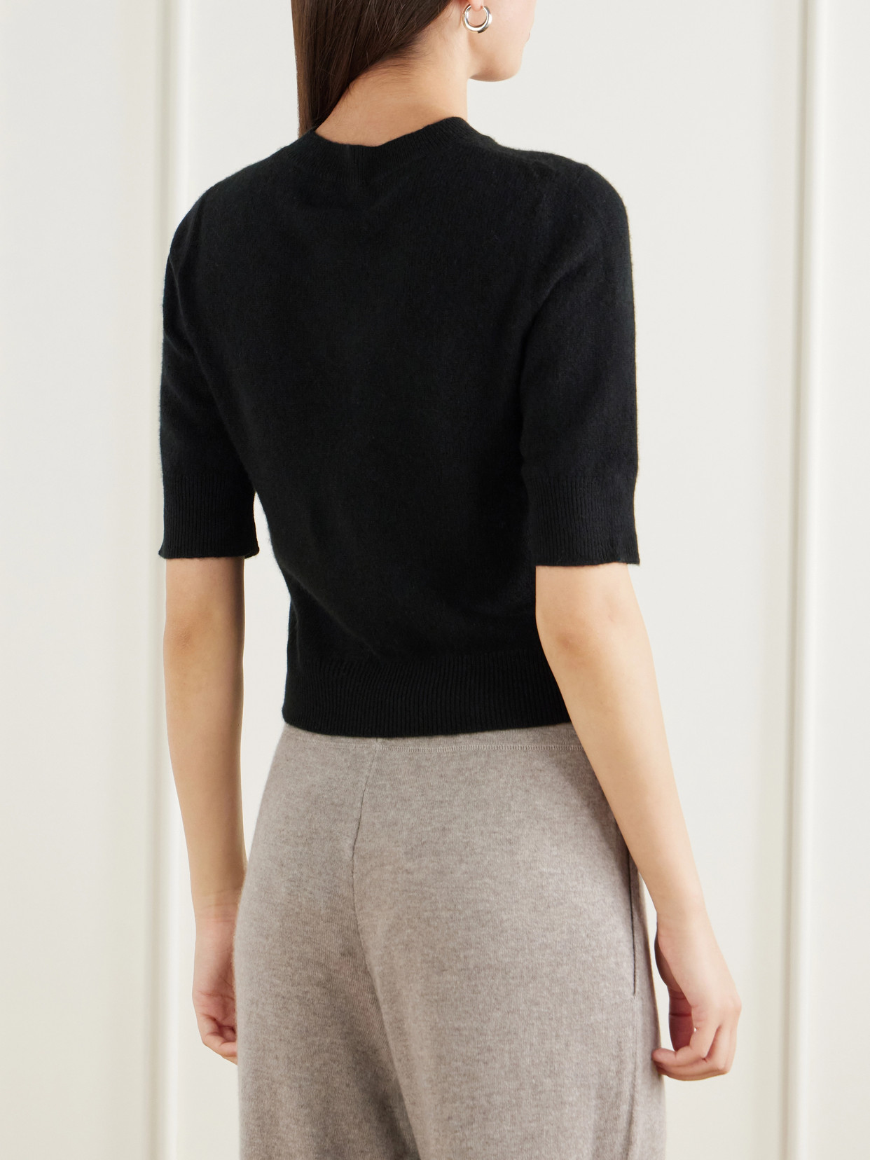 Chypre Cropped Organic Cashmere Sweater