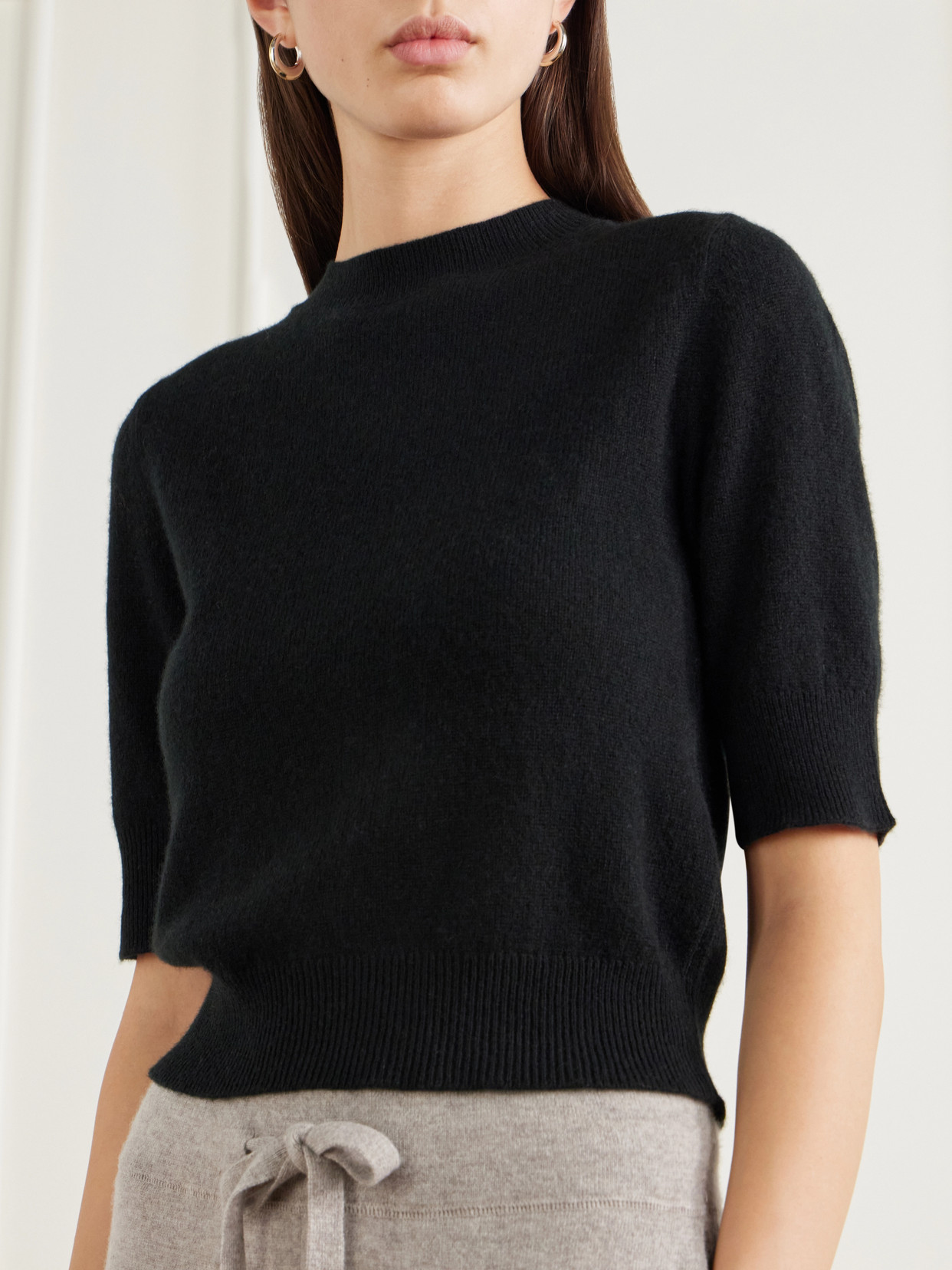 Chypre Cropped Organic Cashmere Sweater