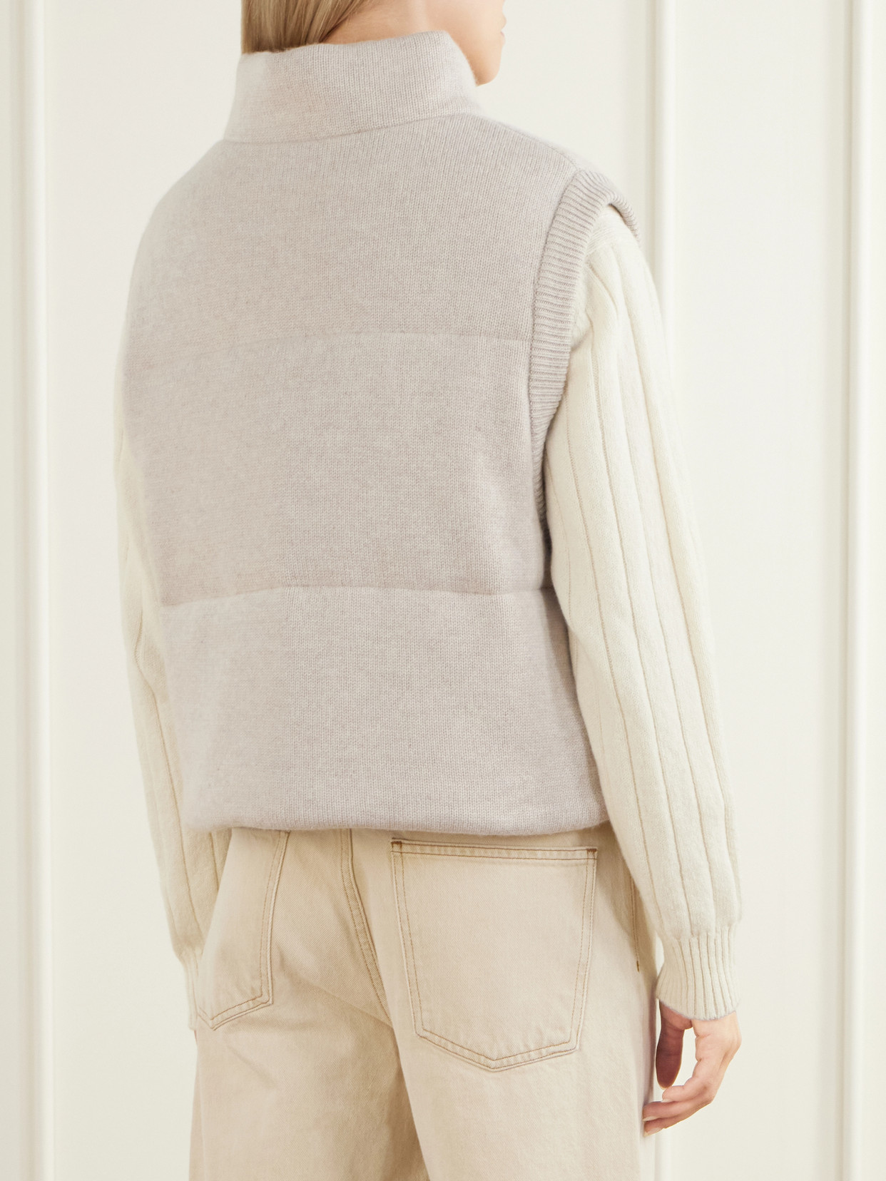 Montana Ribbed Cashmere Puffer Vest