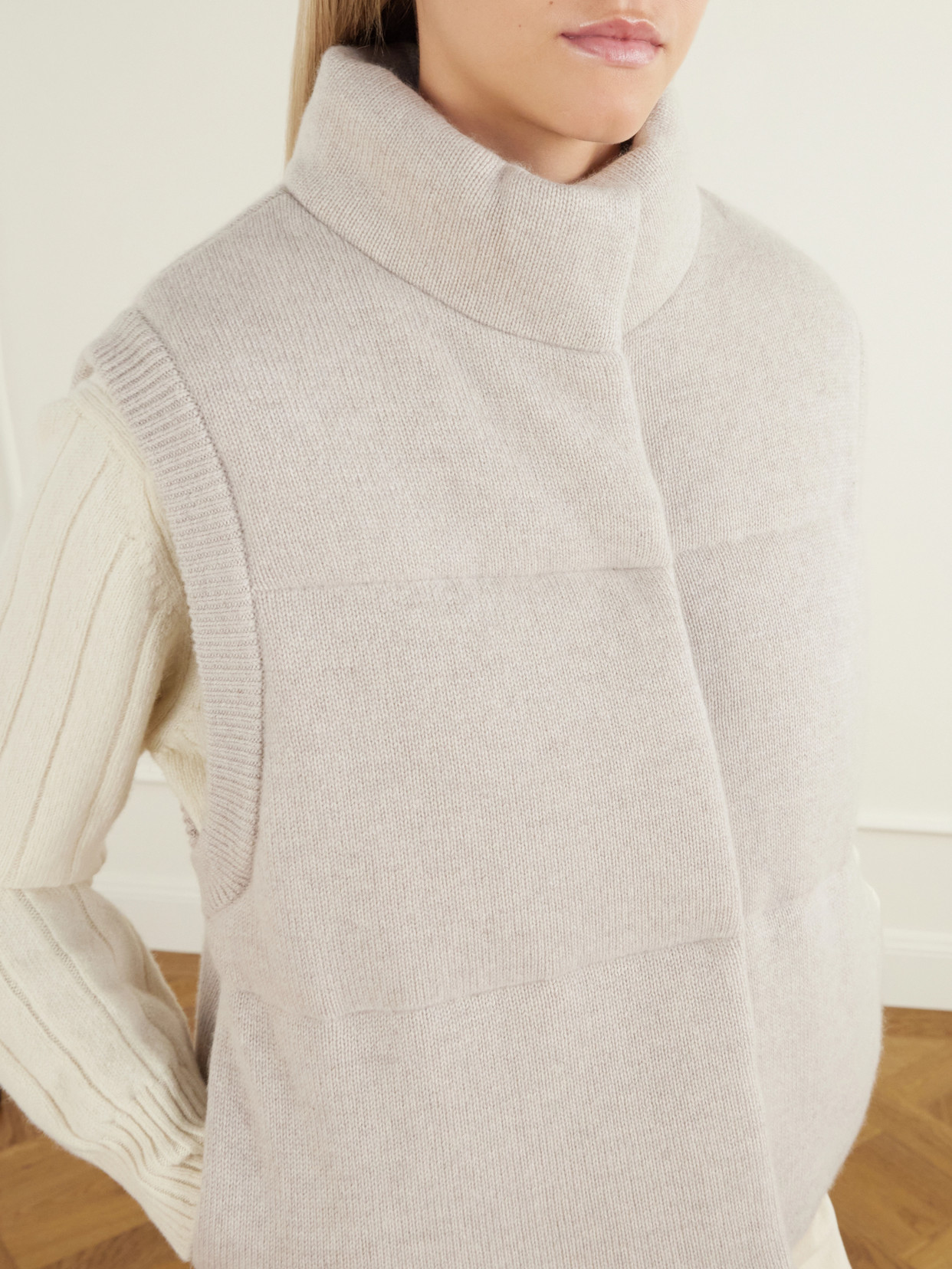 Montana Ribbed Cashmere Puffer Vest