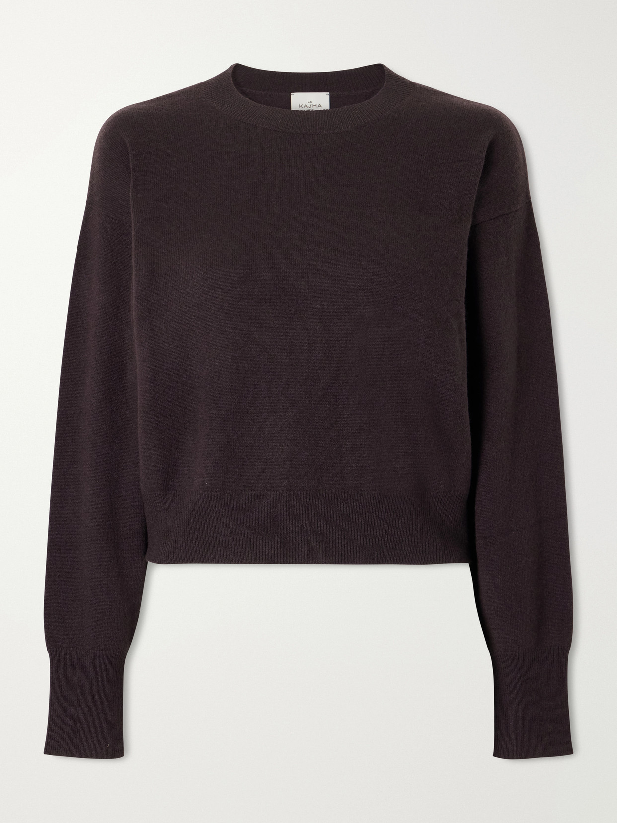 Le Kasha Menorca Cropped Cashmere Sweater In Purple