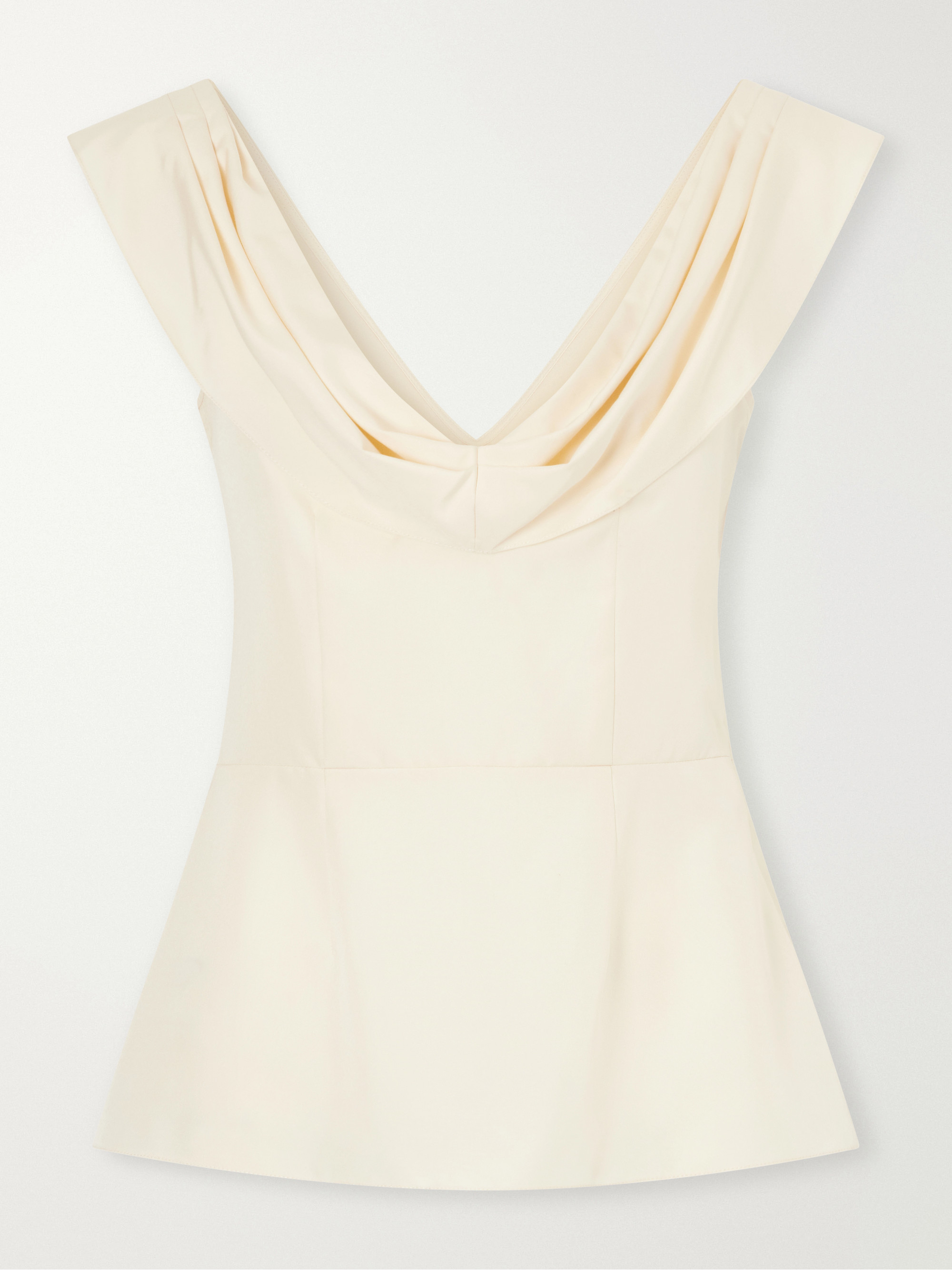 COLLEEN ALLEN Draped silk-poplin blouse