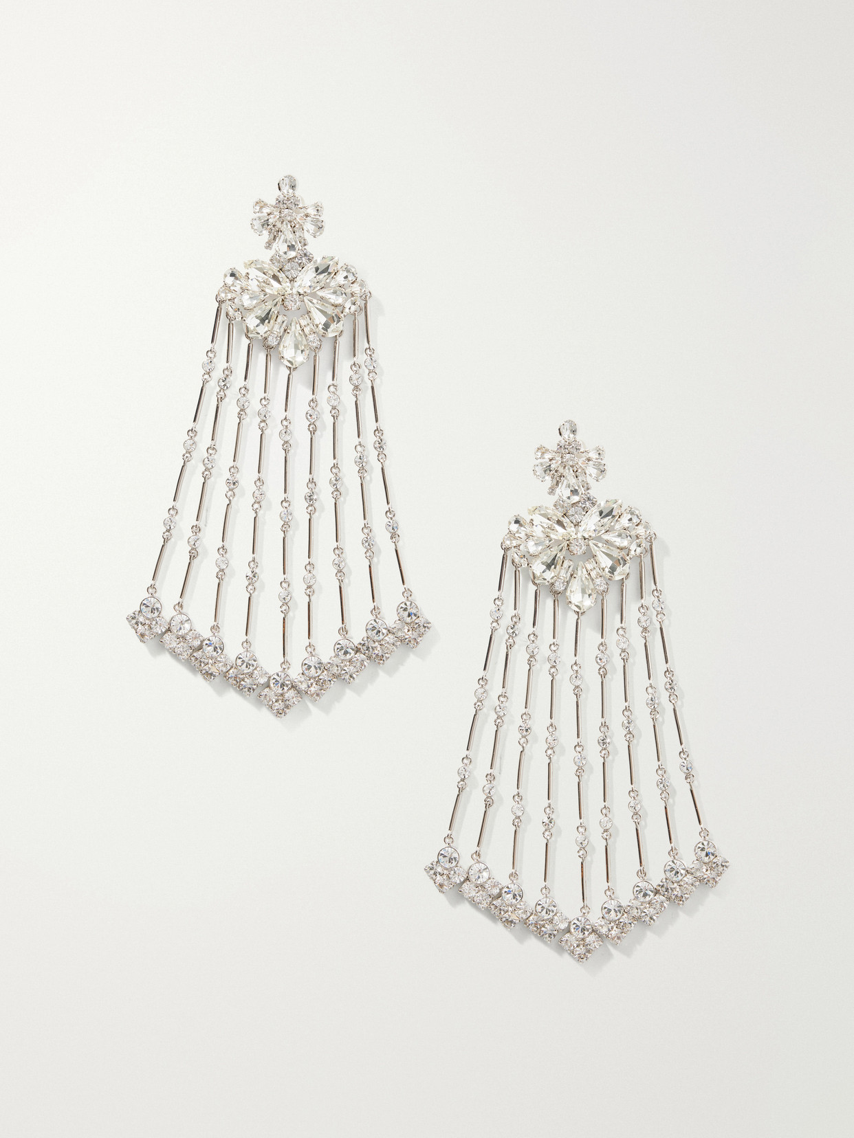 Rabanne Embellished Silver-tone Earrings
