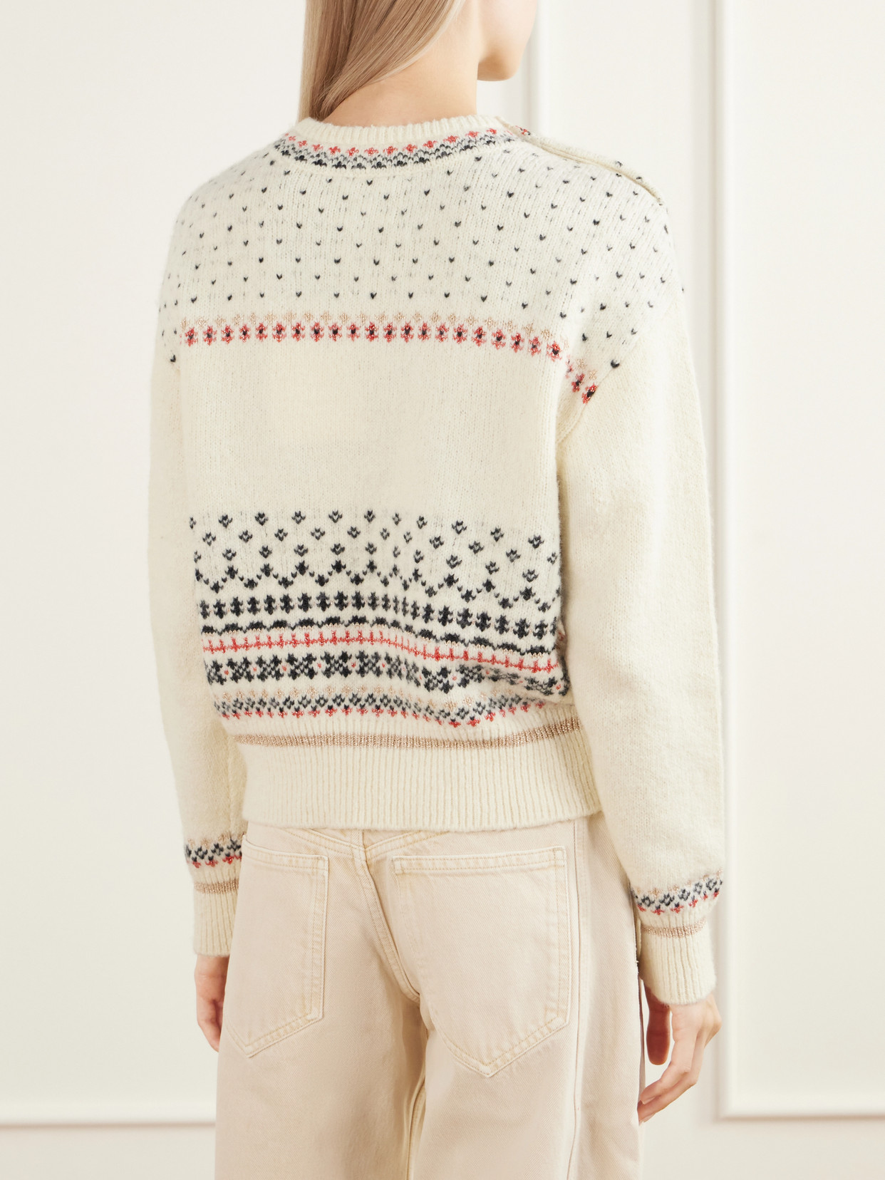 Marant Étoile - Zury Fair Isle Rib-Trimmed Sweater