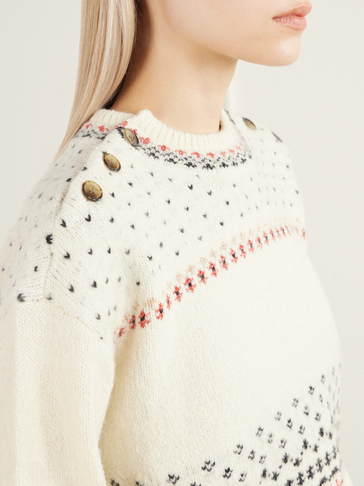 Marant Étoile - Zury Fair Isle Rib-Trimmed Sweater