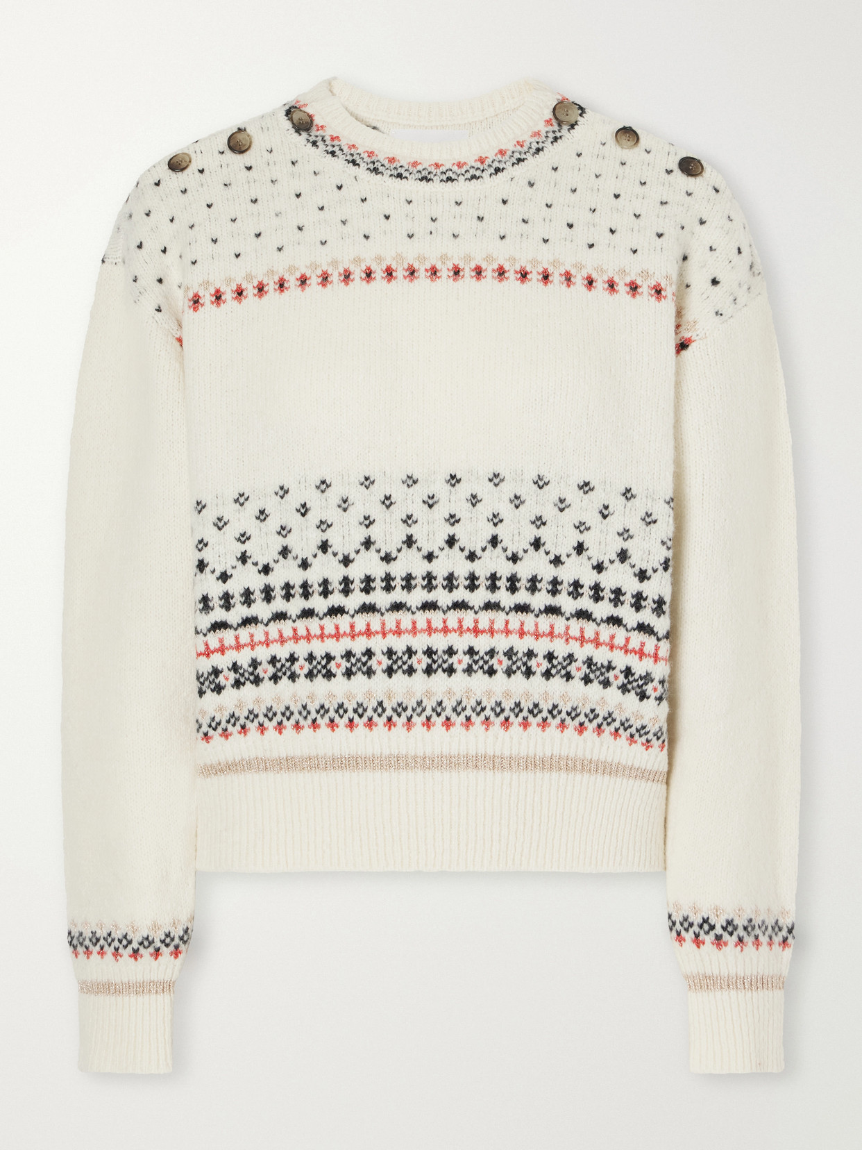 Marant Étoile - Zury Fair Isle Rib-Trimmed Sweater