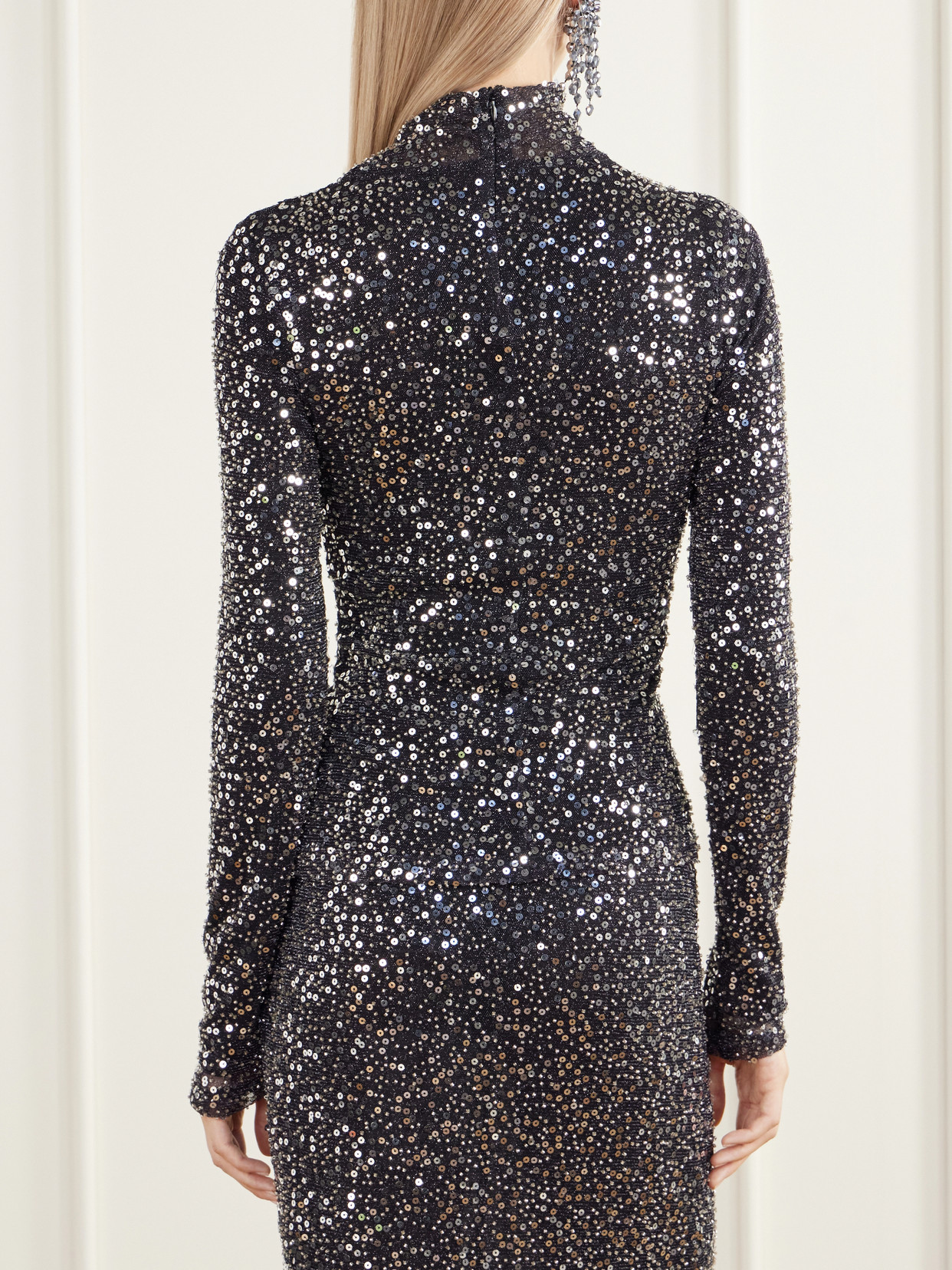 Marant Étoile - Lou Sequin-Embellished Tulle Turtleneck Blouse