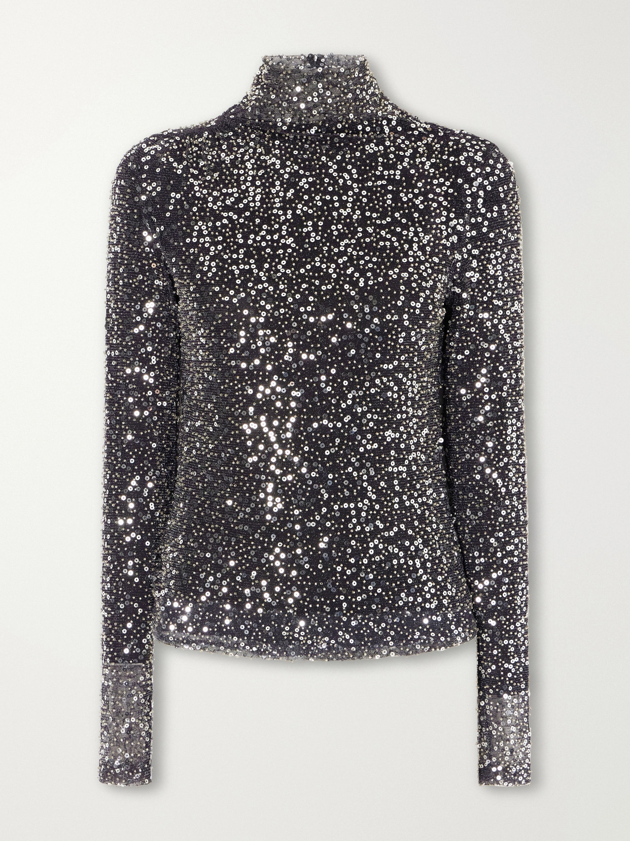 Marant Étoile - Lou Sequin-Embellished Tulle Turtleneck Blouse