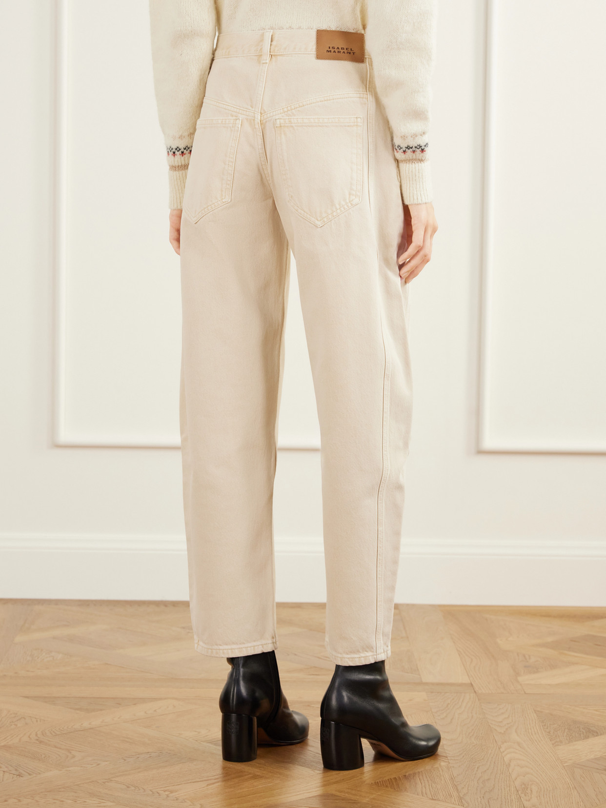 Oriane Mid-Rise Barrel-Leg Jeans