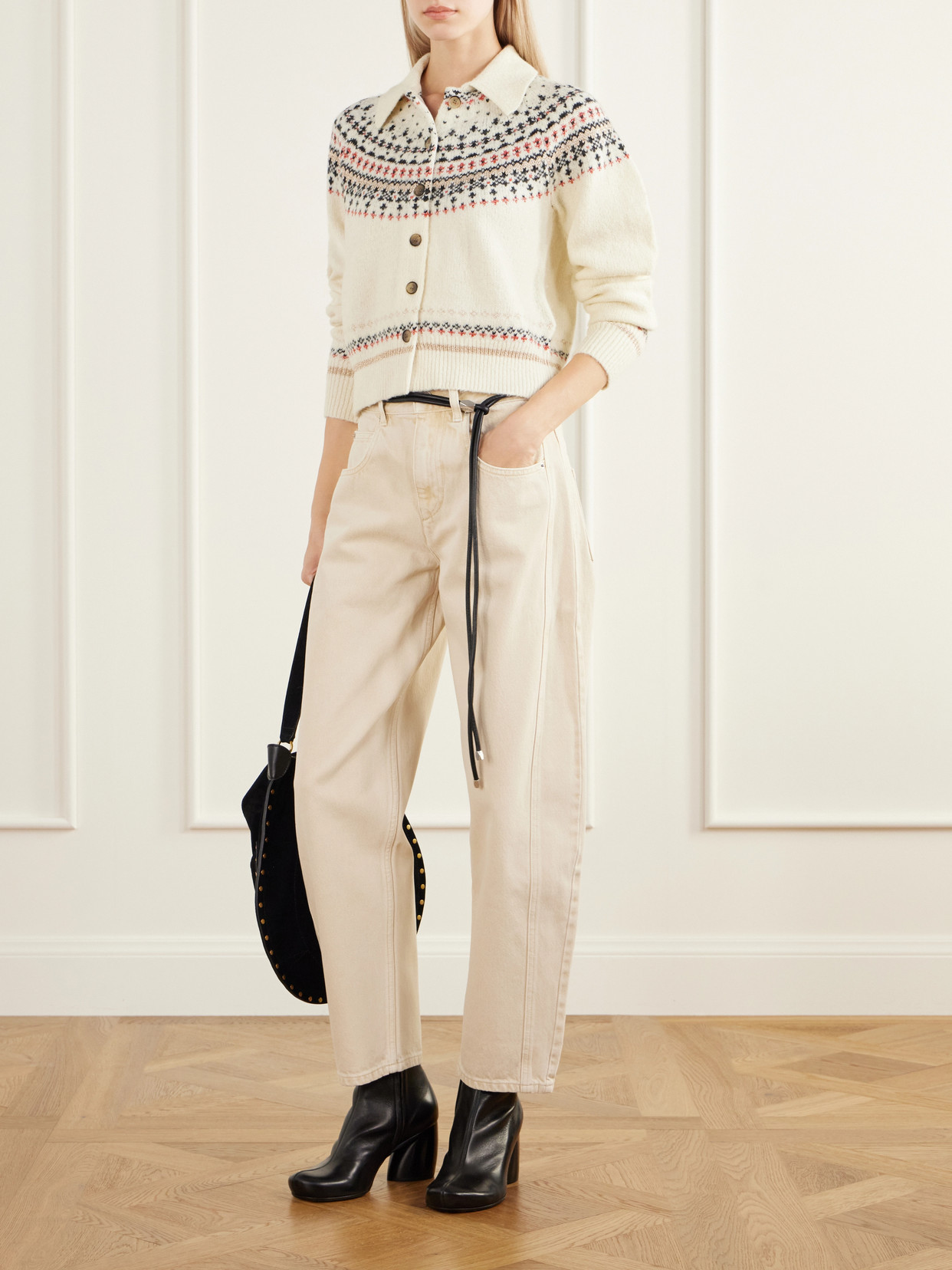Oriane Mid-Rise Barrel-Leg Jeans