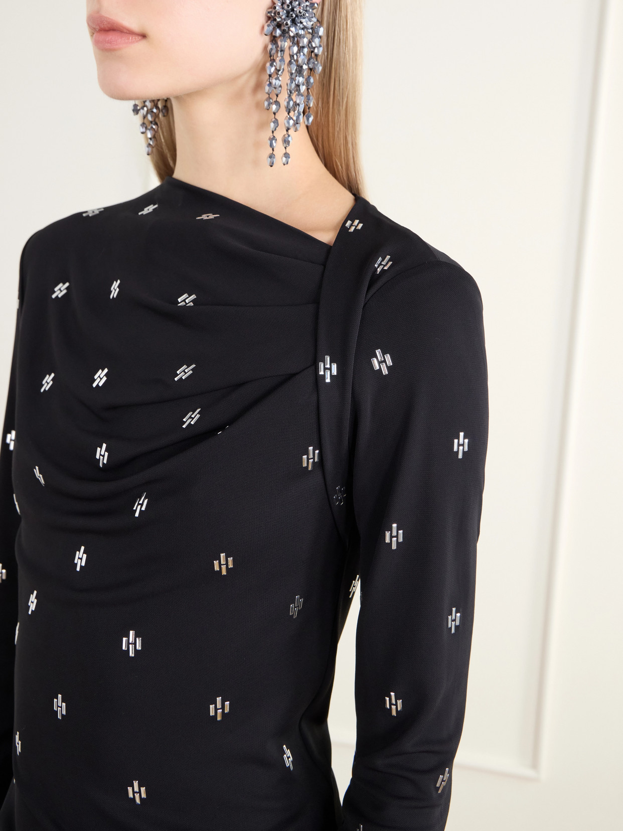 Embellished Gathered Top
