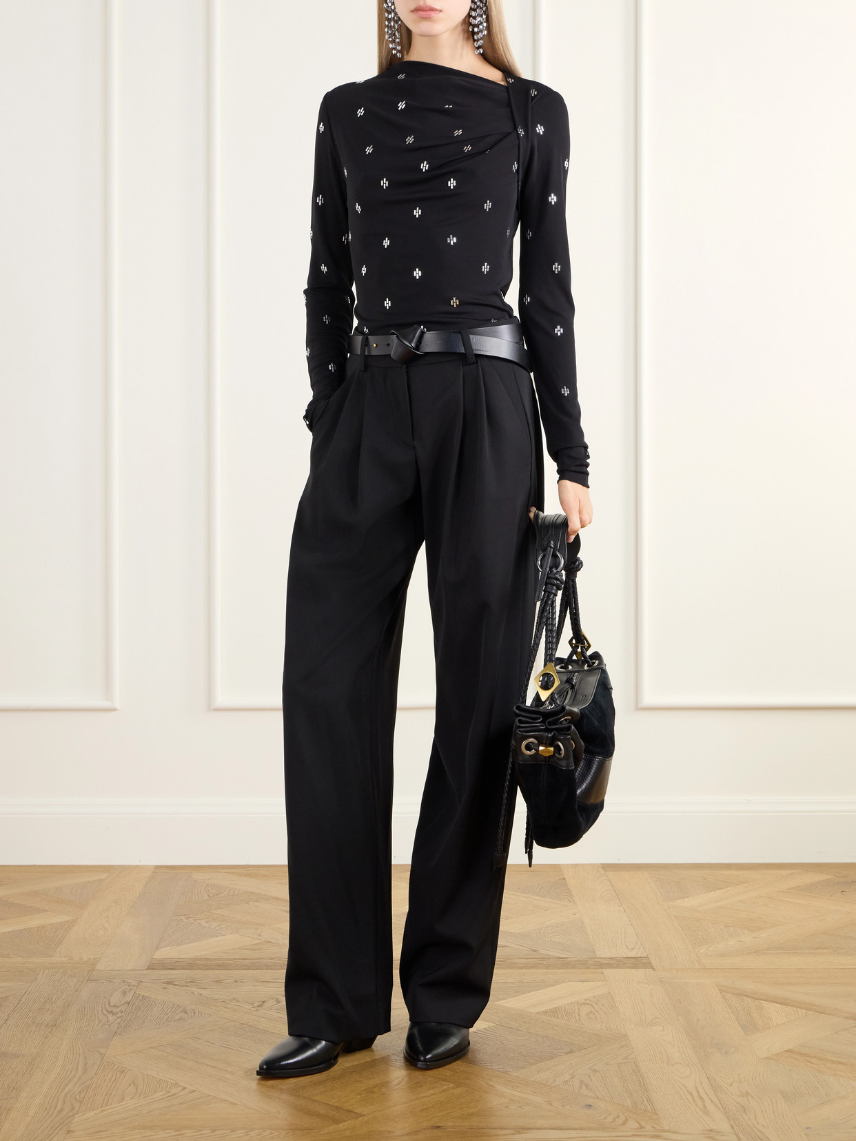 Embellished Gathered Top