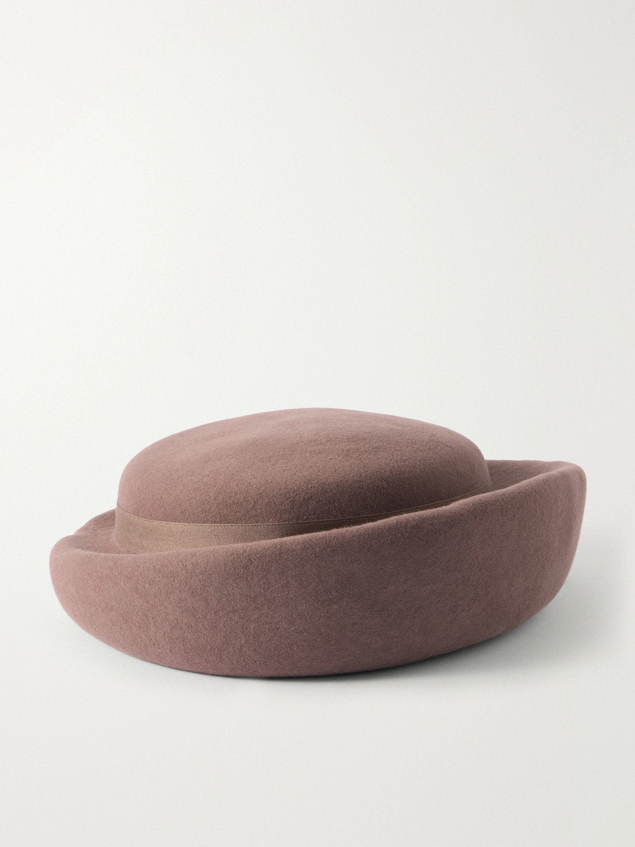Gigi Burris Laura Wool And Cotton-blend Felt Pillbox Hat In Brown