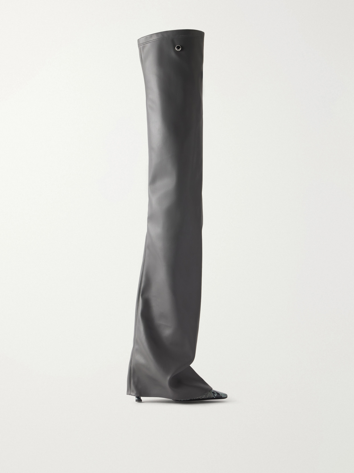 Robin 95 Layered Snake-Effect And Glossed Over-The-Knee Boots