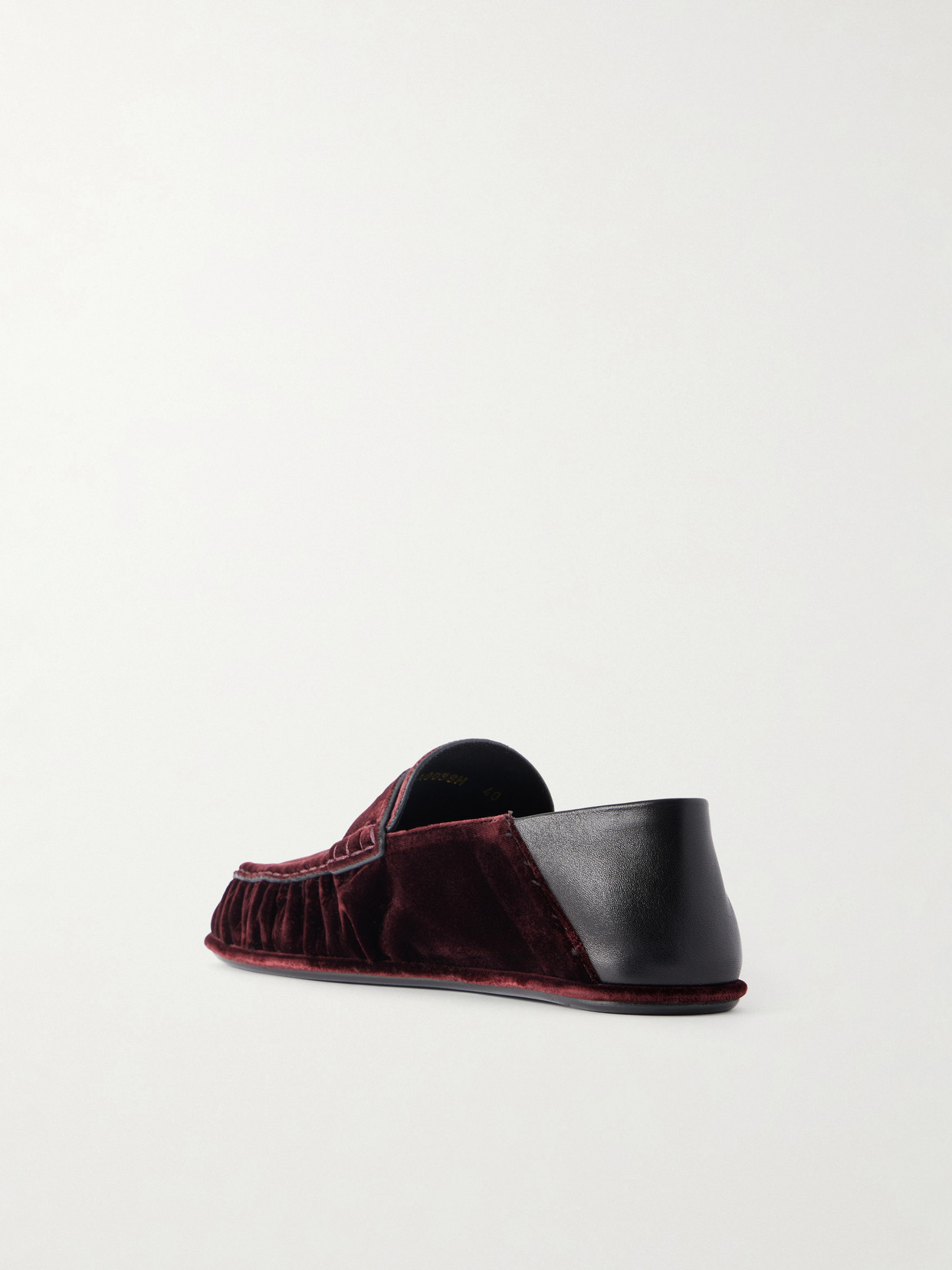 Le Loafer Cassandre-Embellished Collapsible-Heel Leather-Trimmed Velvet Loafers