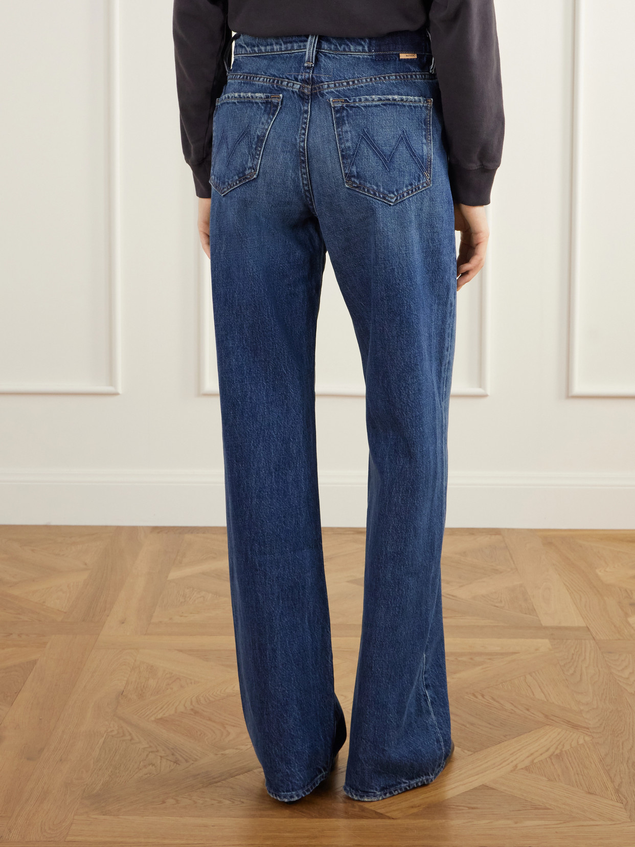 Dodger Zip Heel Mid-Rise Wide- Leg