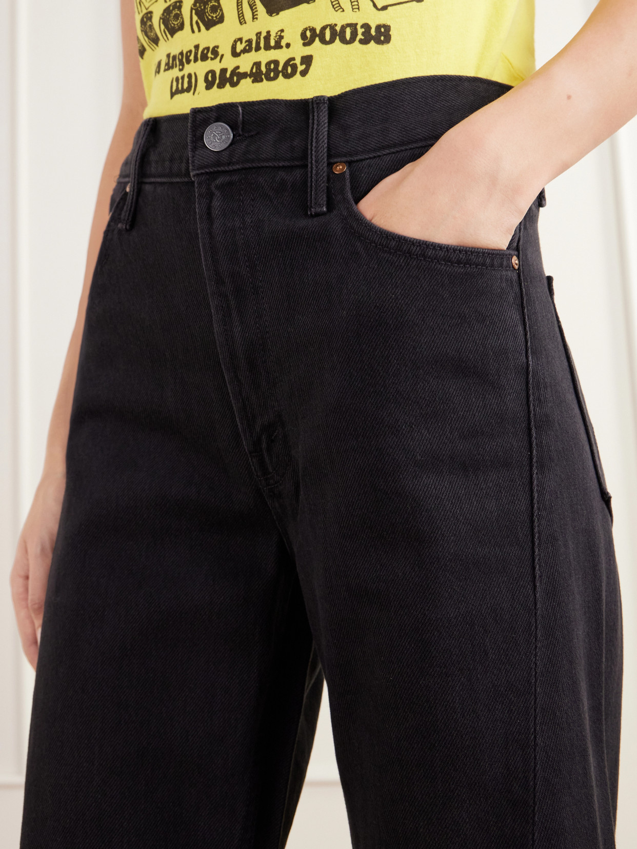 Lemon Twist Mid-Rise Wide- Leg
