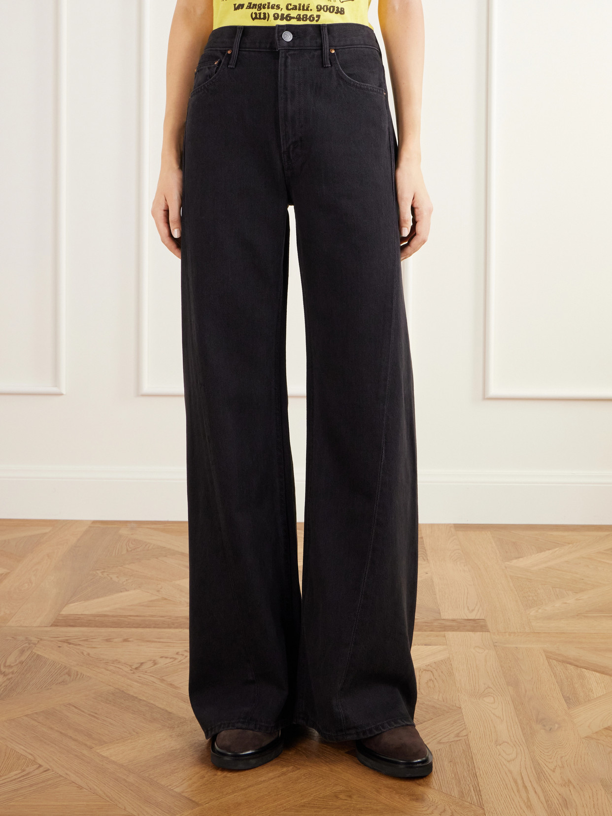 Lemon Twist Mid-Rise Wide- Leg