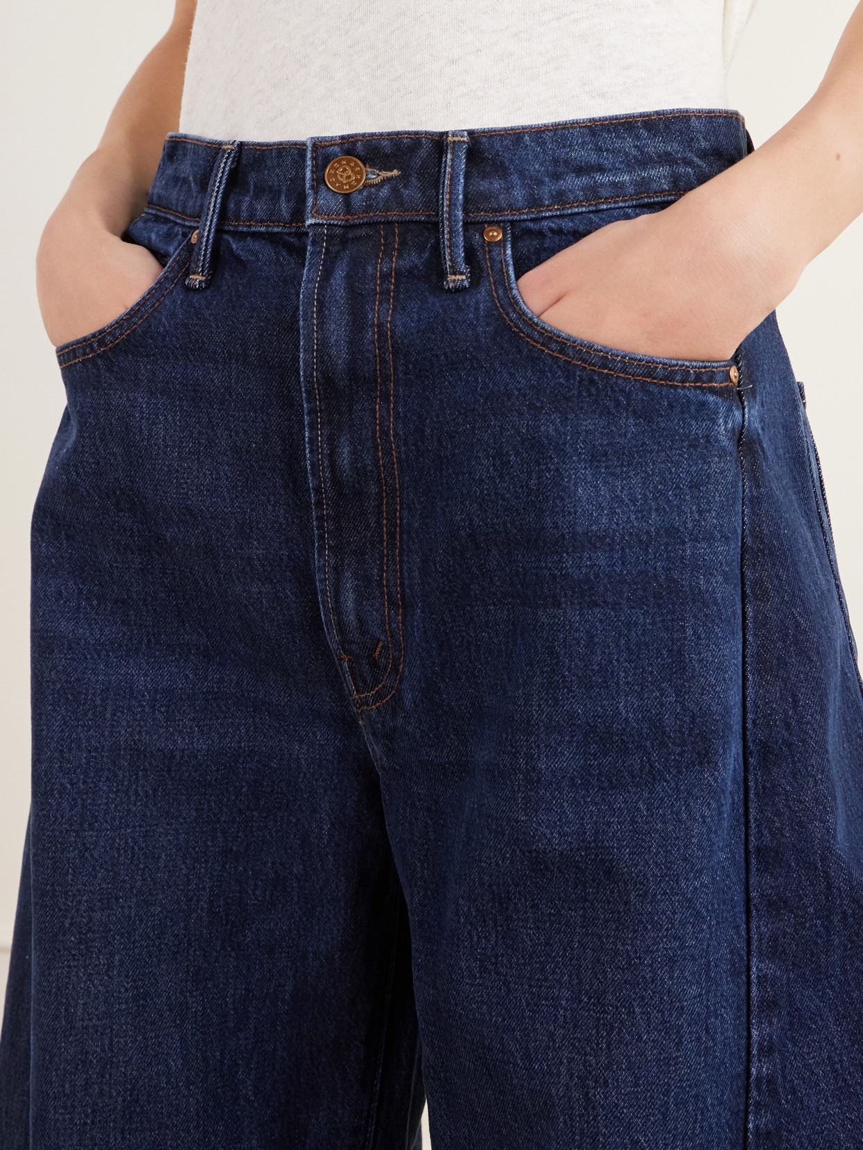 The Spoonful Nerdy Mid-Rise Barrel-Leg Jeans