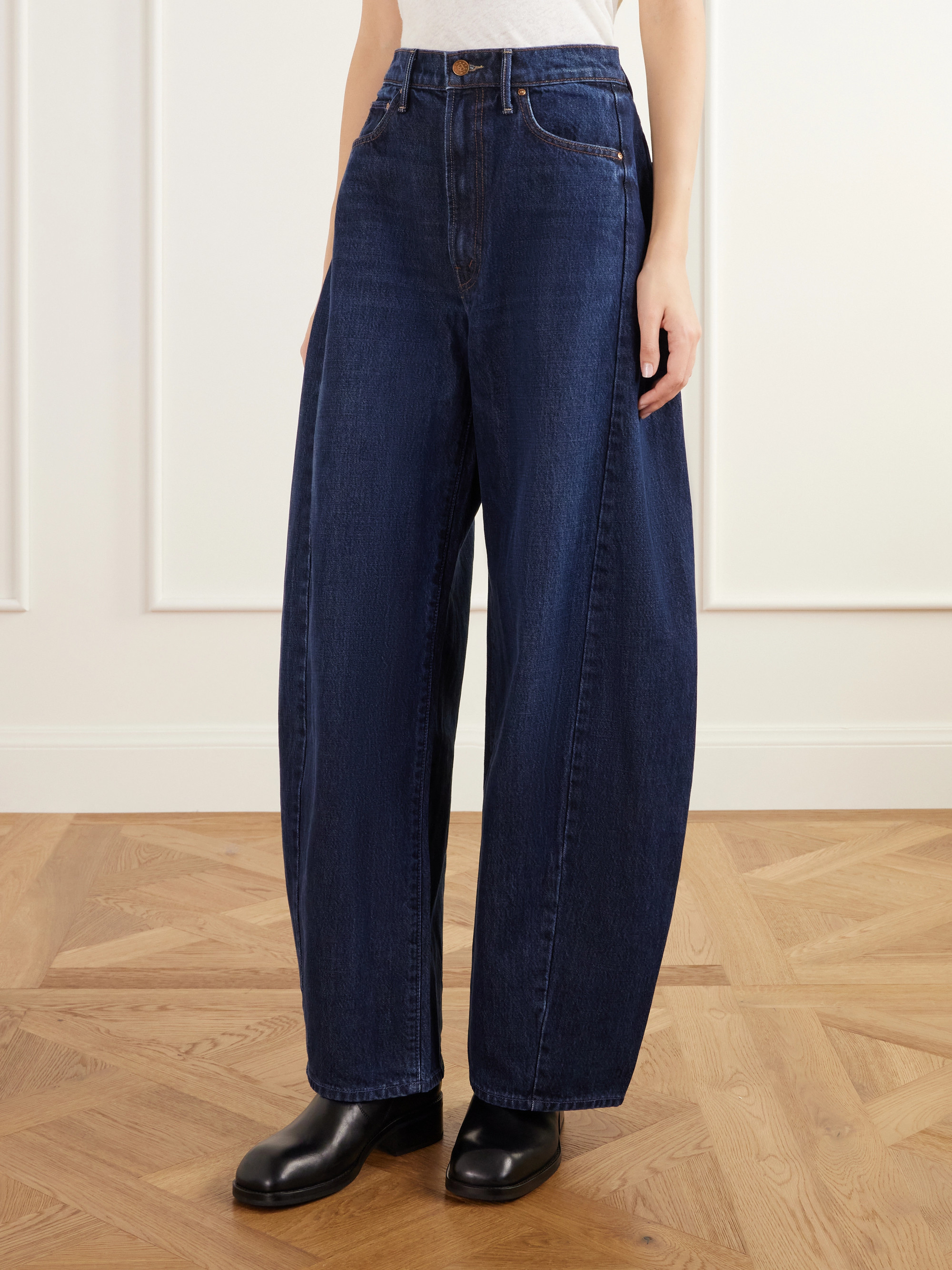 MOTHER The Spoonful Nerdy mid-rise barrel-leg jeans