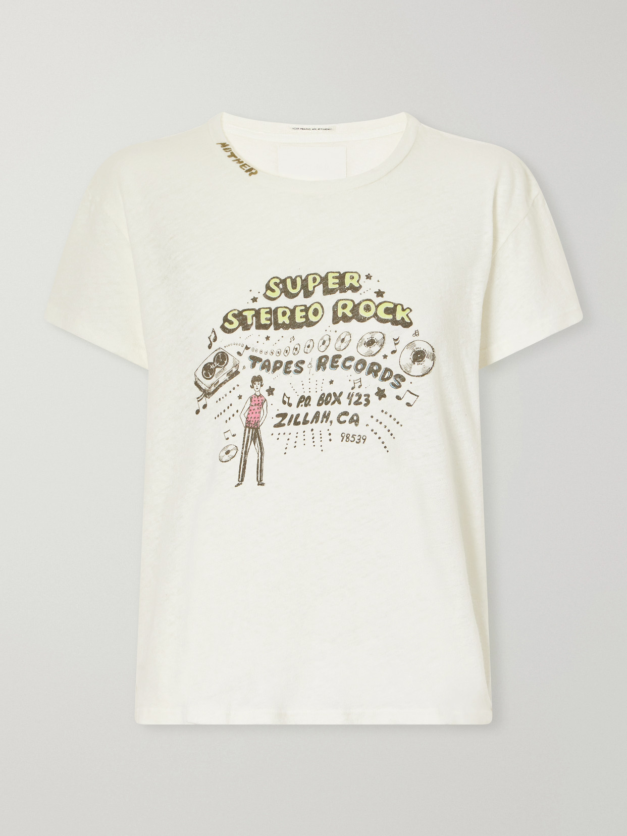 The Sinful Printed Cotton And Linen-Blend Jersey T-Shirt