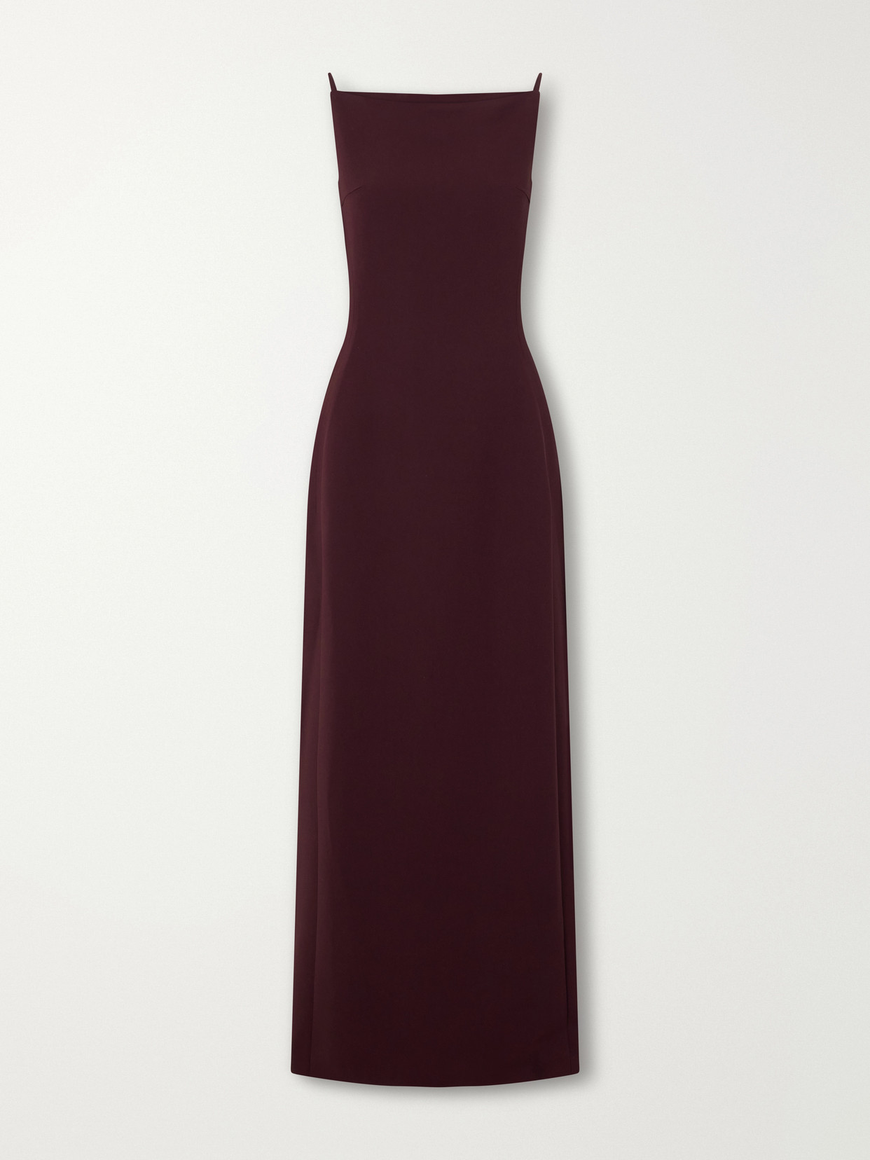 Fforme Lorena Crepe Maxi Dress In Burgundy
