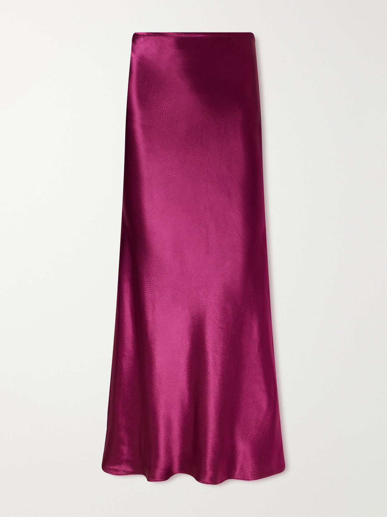Fforme Cori Satin Midi Skirt In Purple