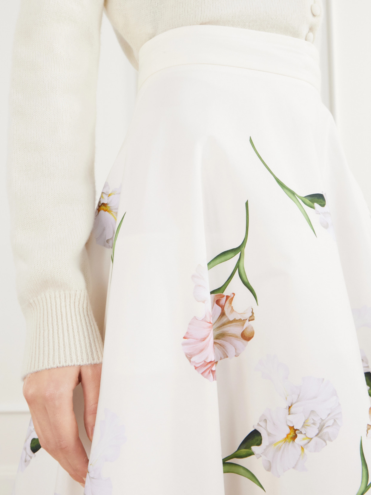 Floral-Print Cotton-Blend Poplin Midi
