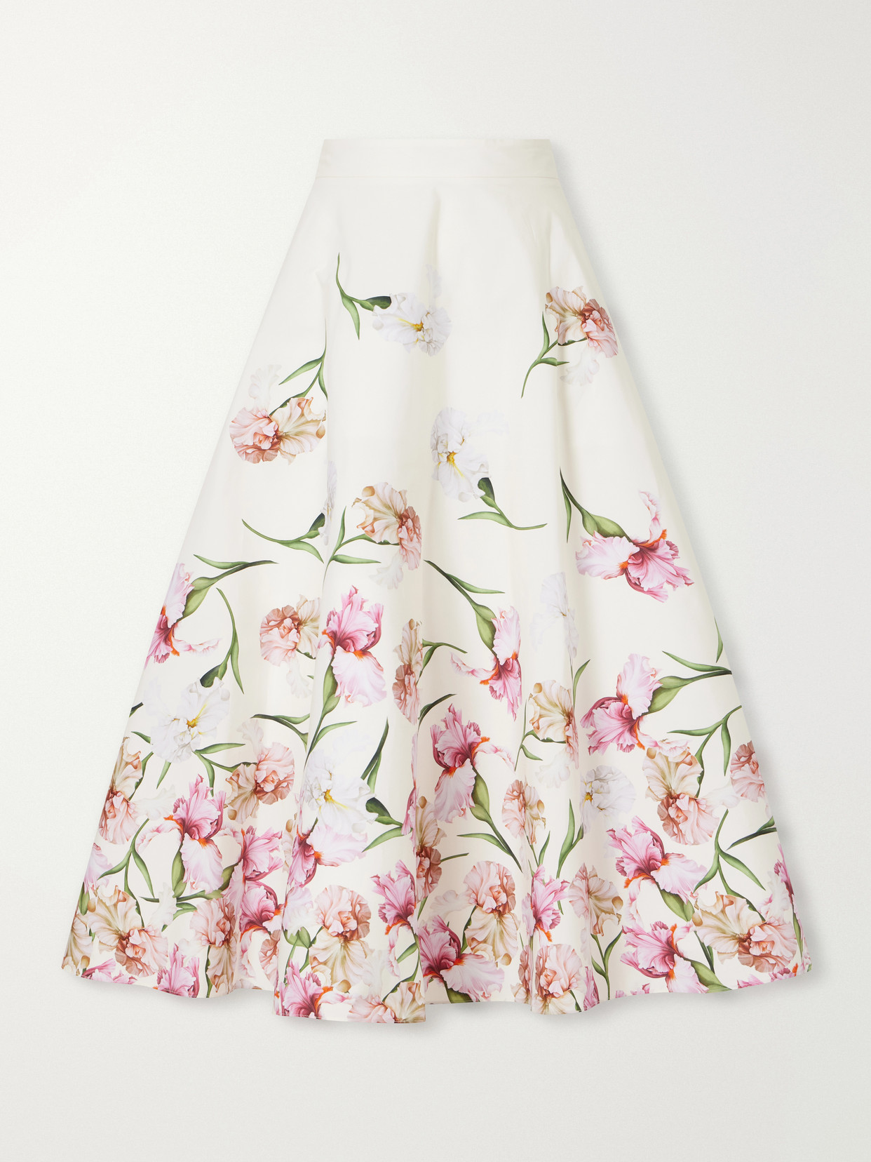Floral-Print Cotton-Blend Poplin Midi
