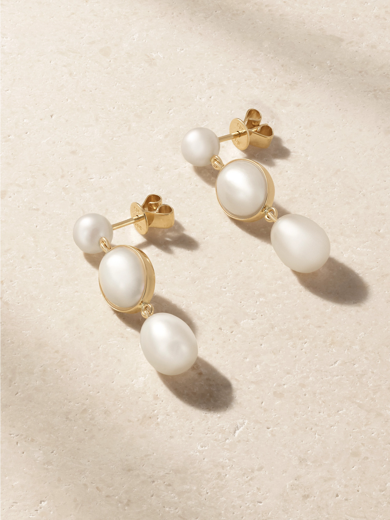 Sophie Bille Brahe Lucia 14-karat Recycled Gold Pearl Earrings In White