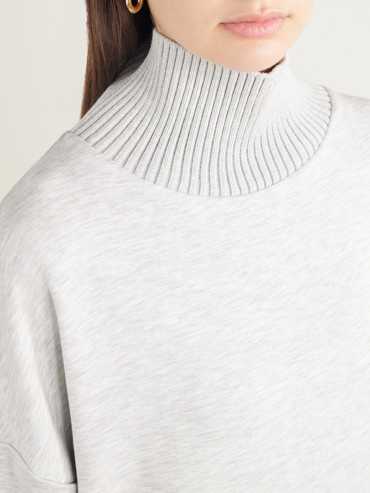 Barker Oversized Stretch-Jersey Turtleneck Sweatshirt