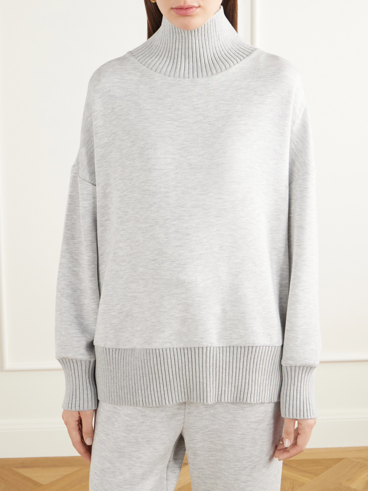 Barker Oversized Stretch-Jersey Turtleneck Sweatshirt