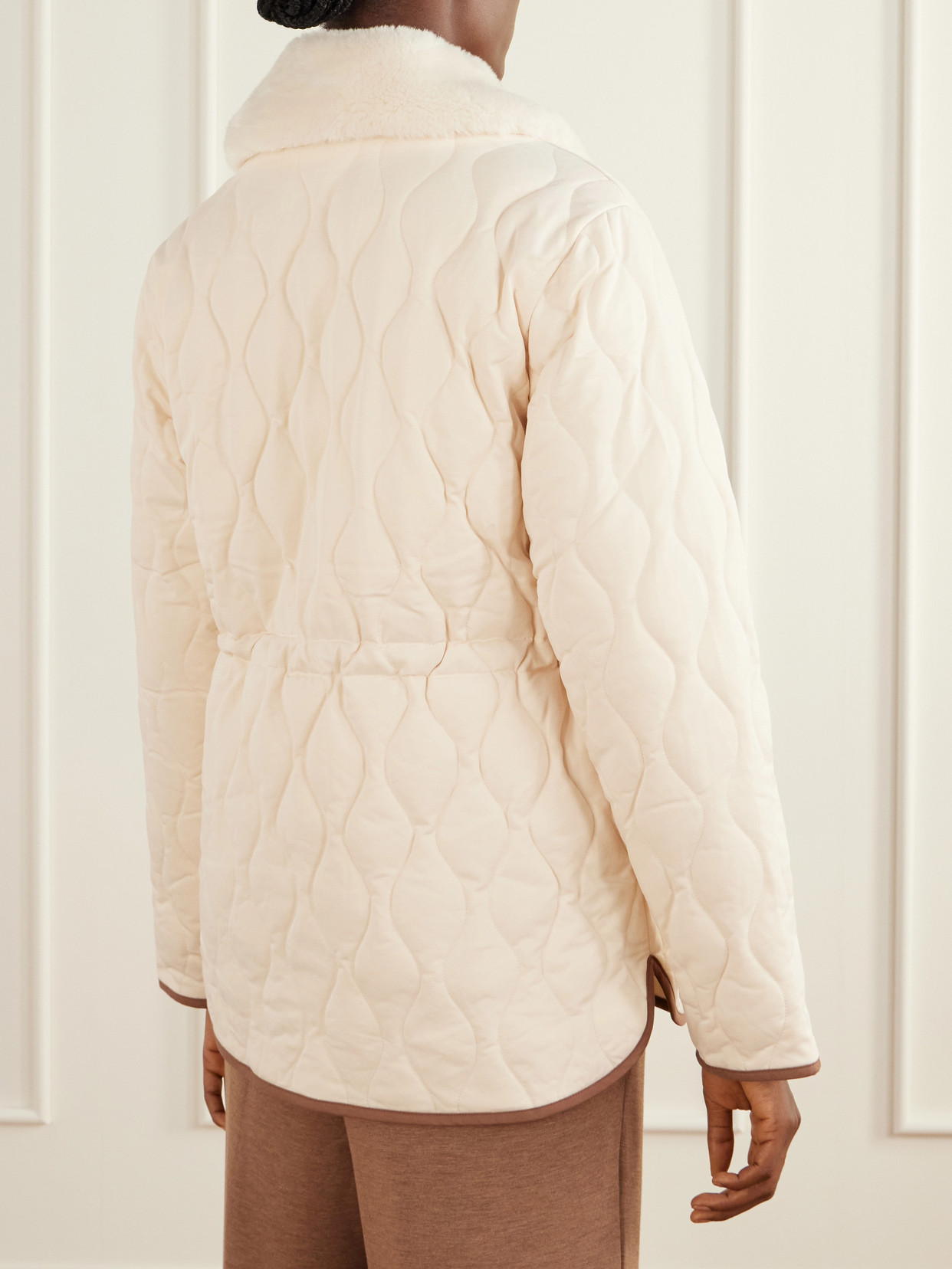 Bartley Plush-Trimmed Padded Quilted Jacket