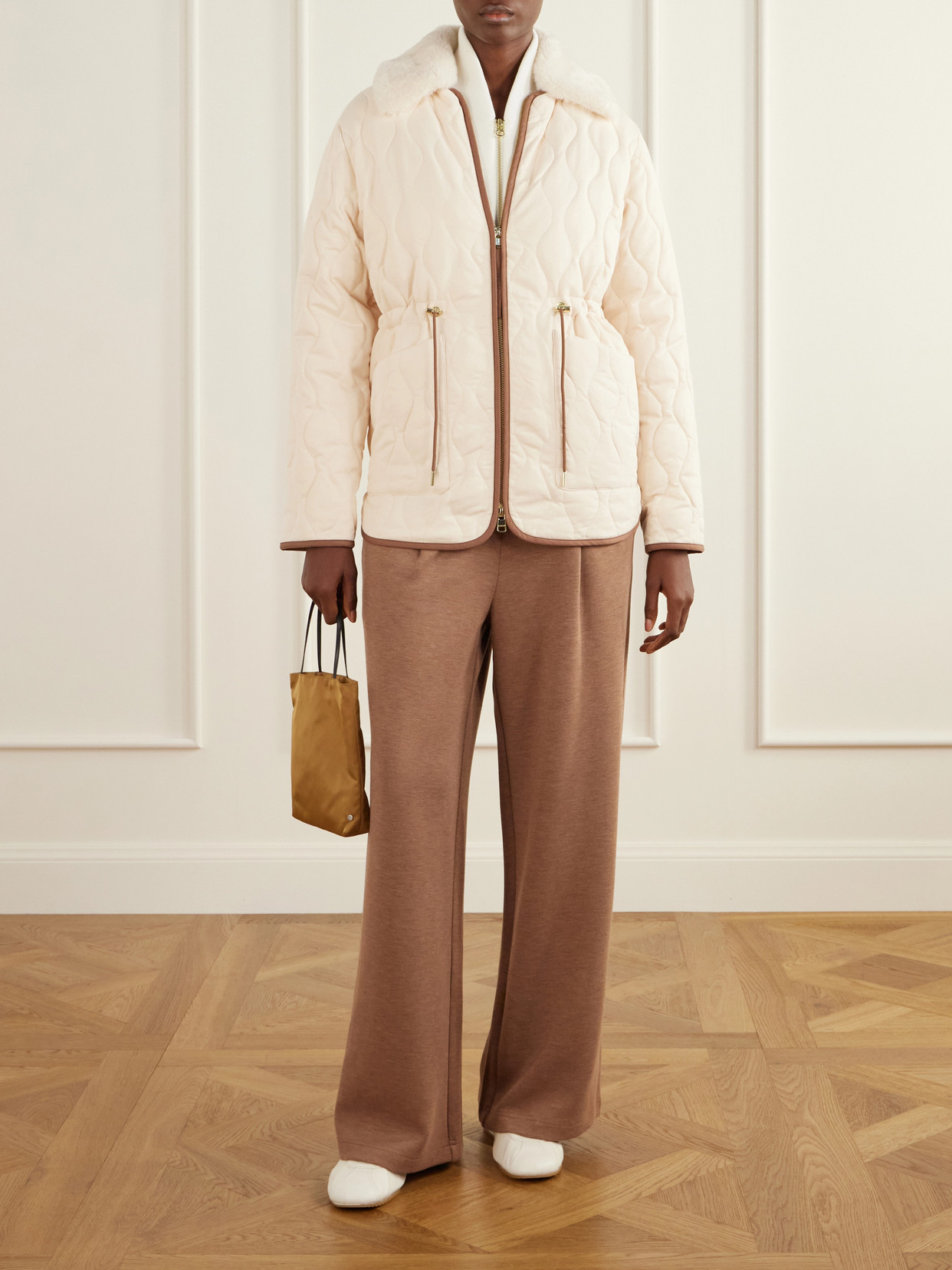 Bartley Plush-Trimmed Padded Quilted Jacket