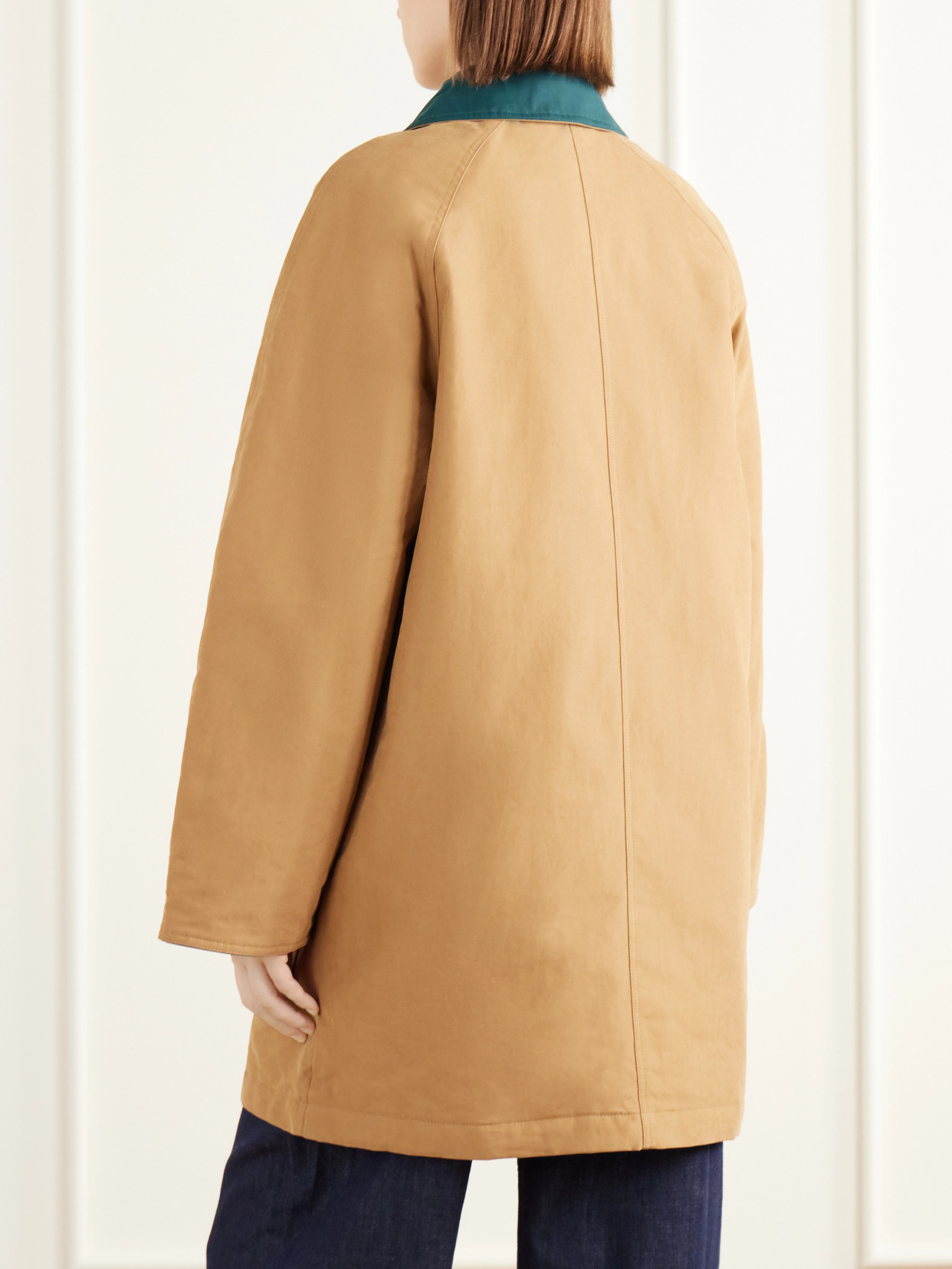 Genevieve Padded Cotton-Blend Gabardine Jacket