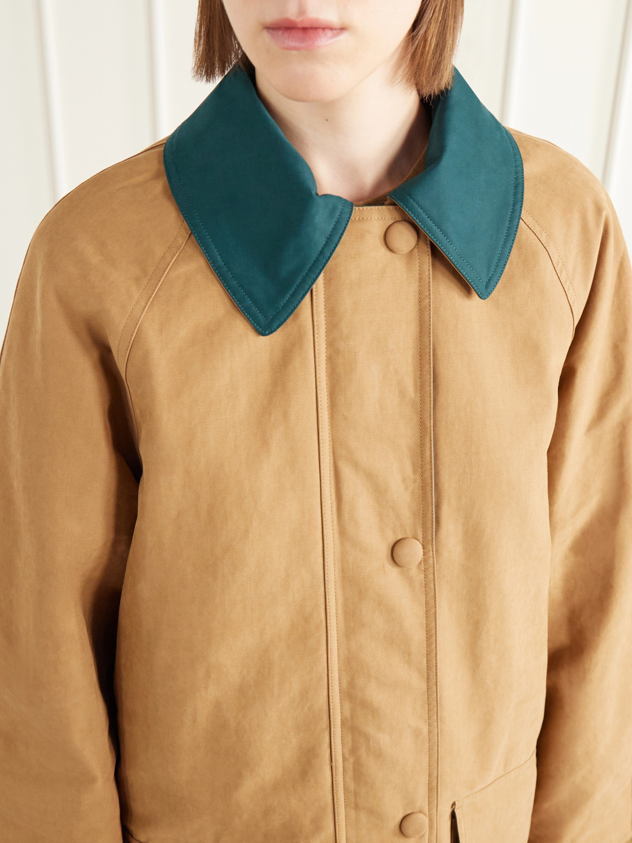 Genevieve Padded Cotton-Blend Gabardine Jacket